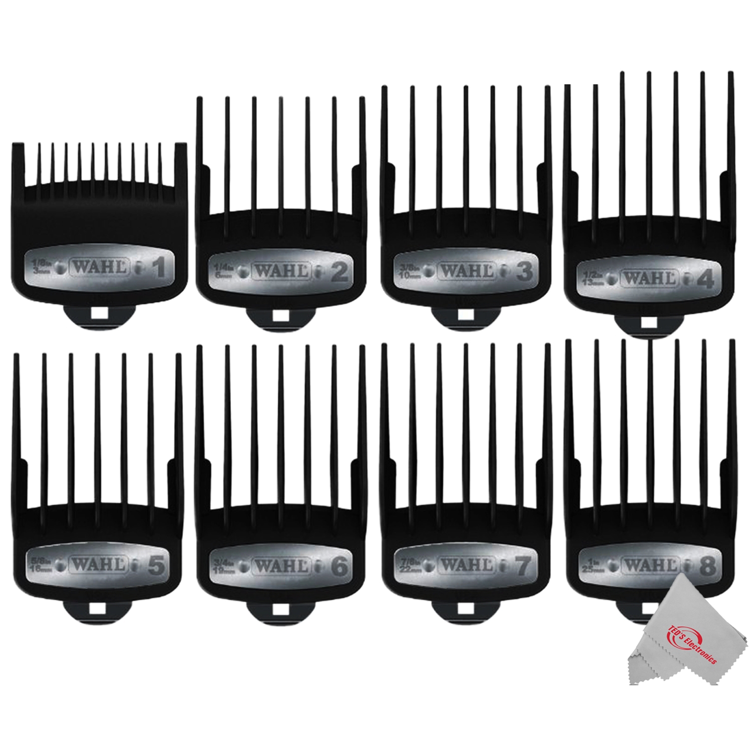 10x Wahl 8-Pack Premium Cutting Guides Fits All Wahl Full Size Clipper Blades