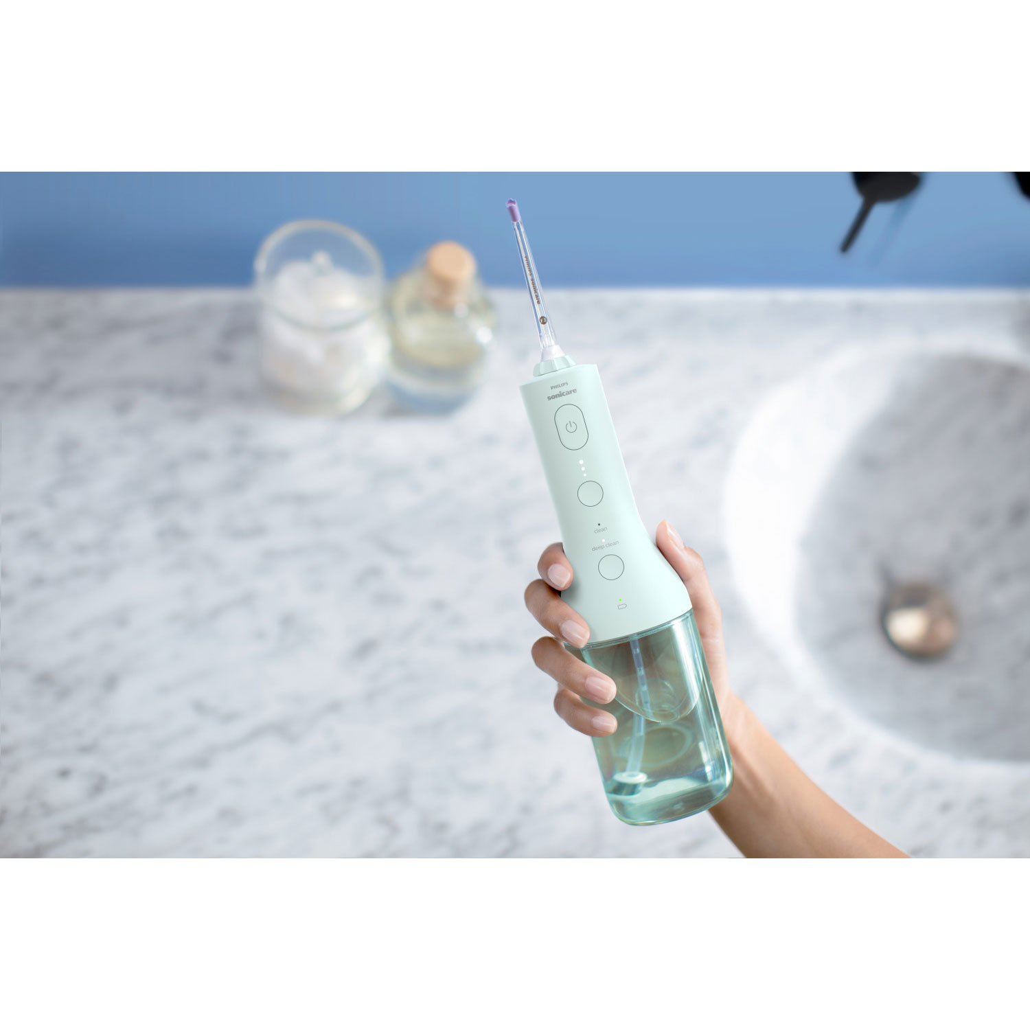 Hydropulseur électrique sans fil SoniCare Power de Philips - Menthe