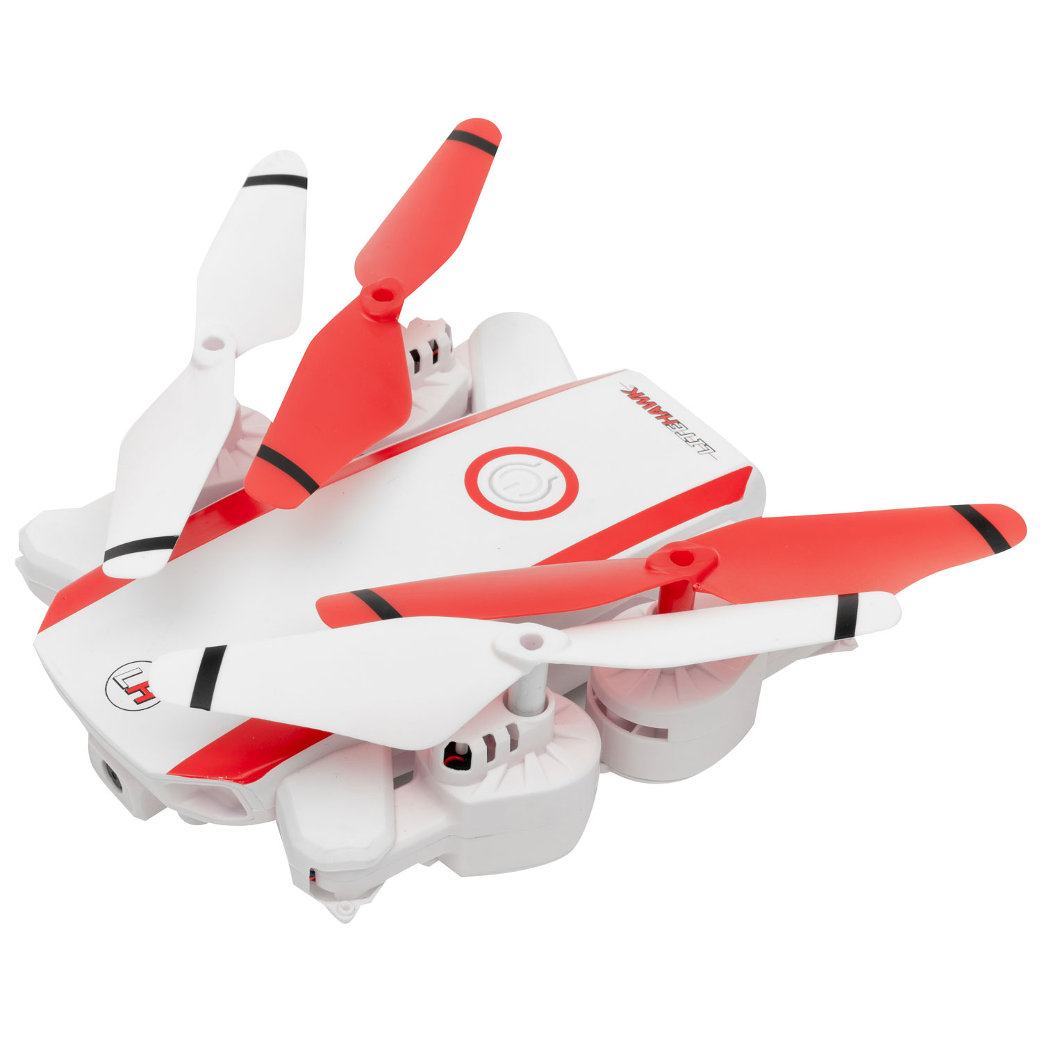 Drone HD R.E.O. avec caméra de LiteHawk - Blanc/Rouge