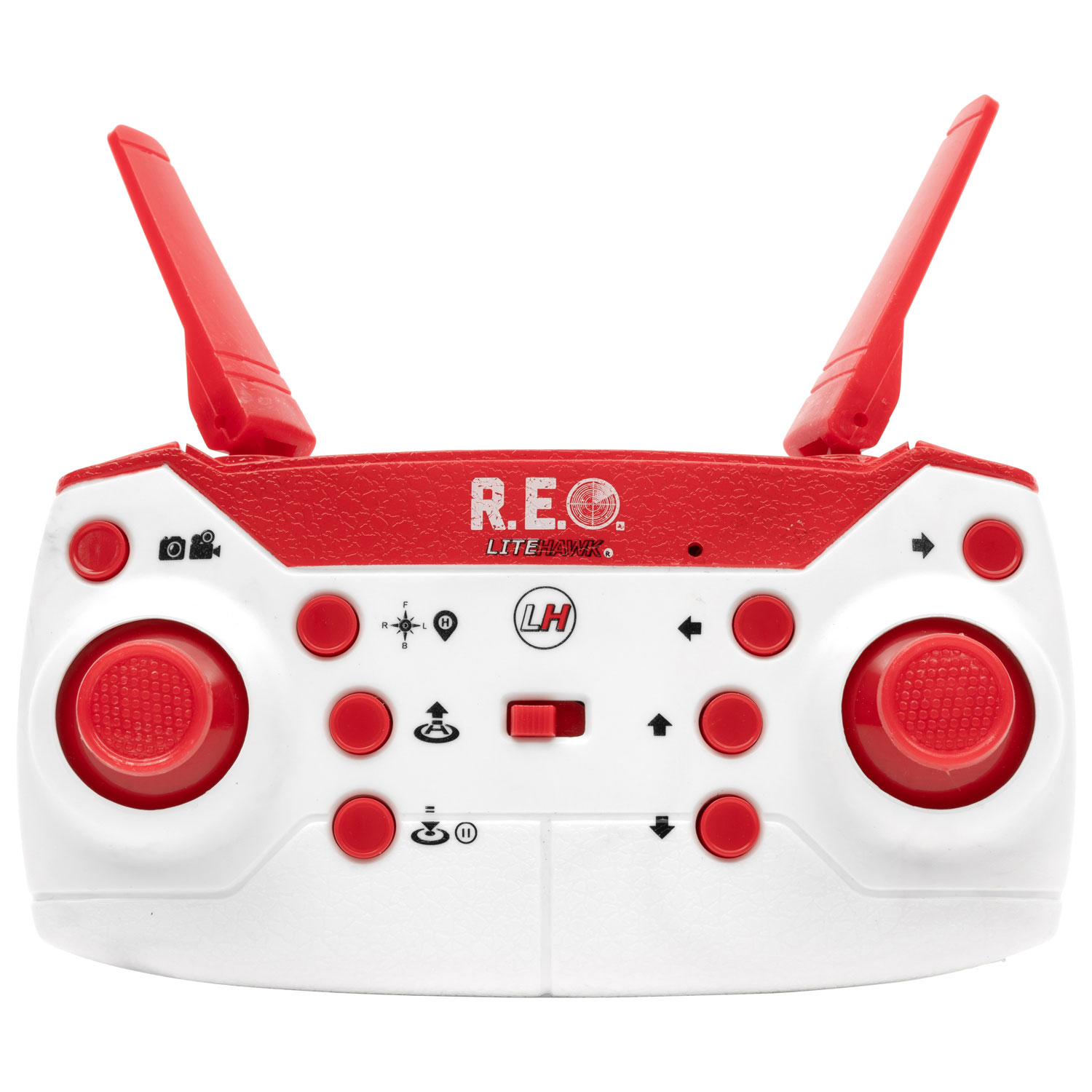 Drone HD R.E.O. avec caméra de LiteHawk - Blanc/Rouge