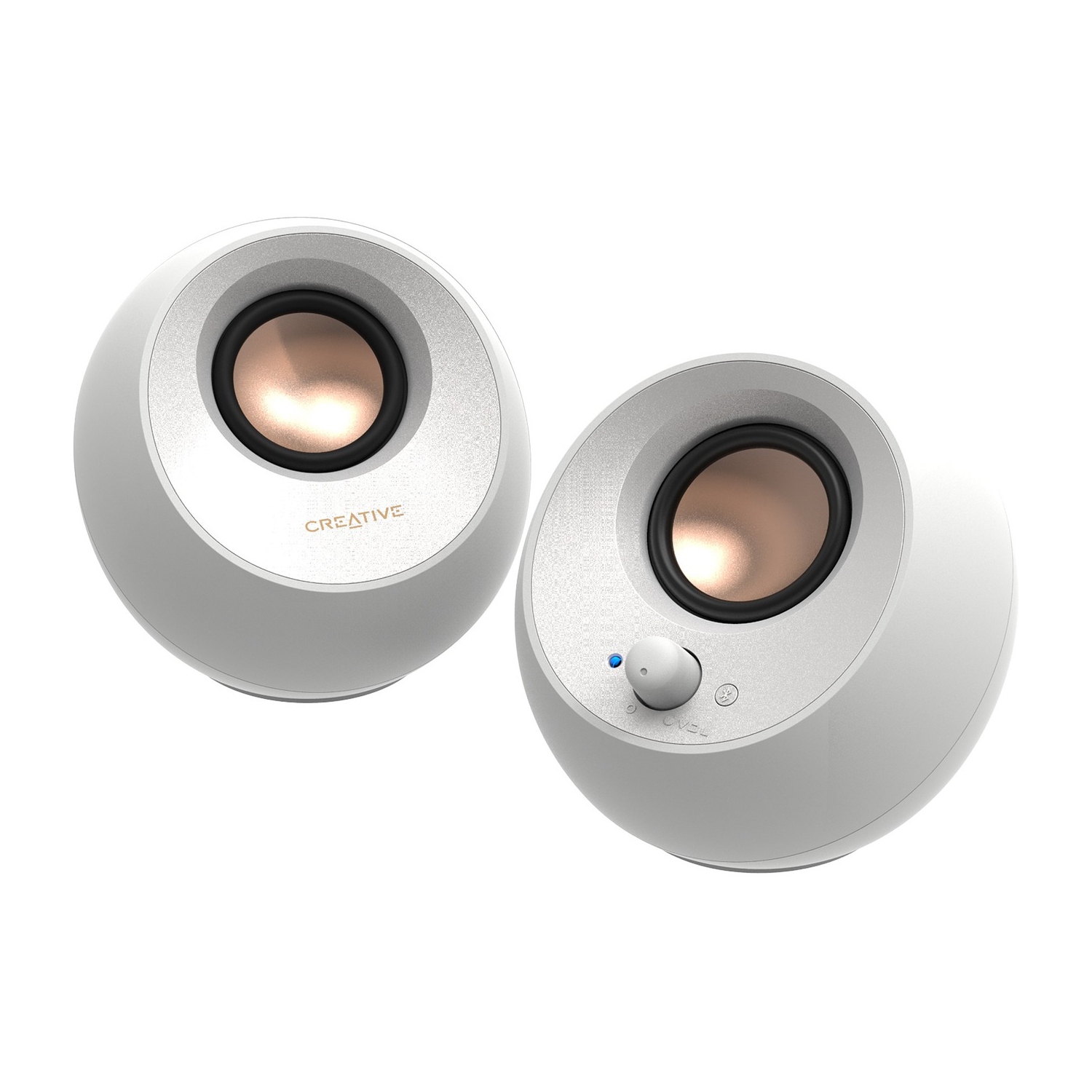 Creative Labs Pebble V3 2.0 Bluetooth Speaker System - White