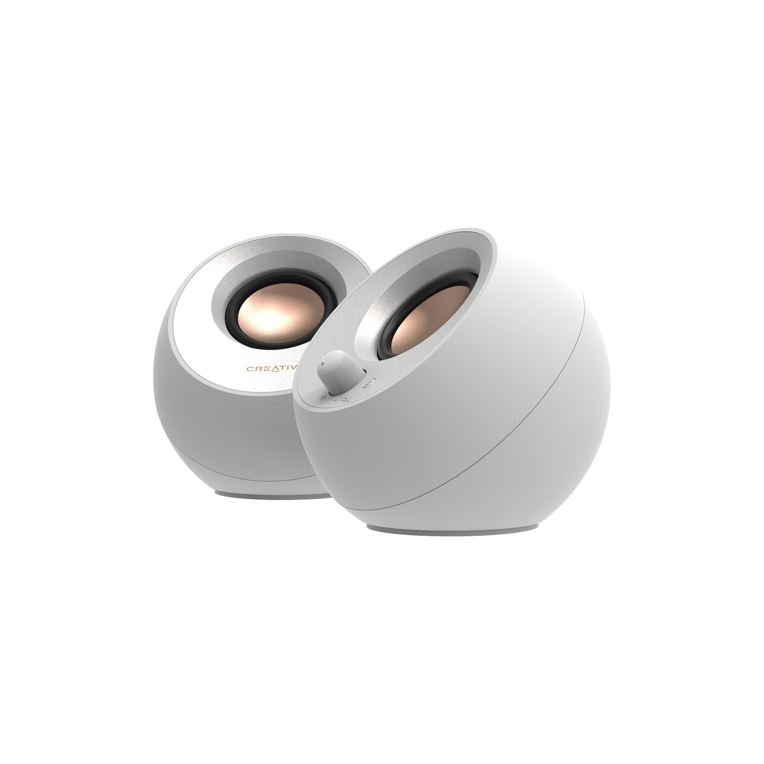 Creative Labs Pebble V3 2.0 Bluetooth Speaker System - White