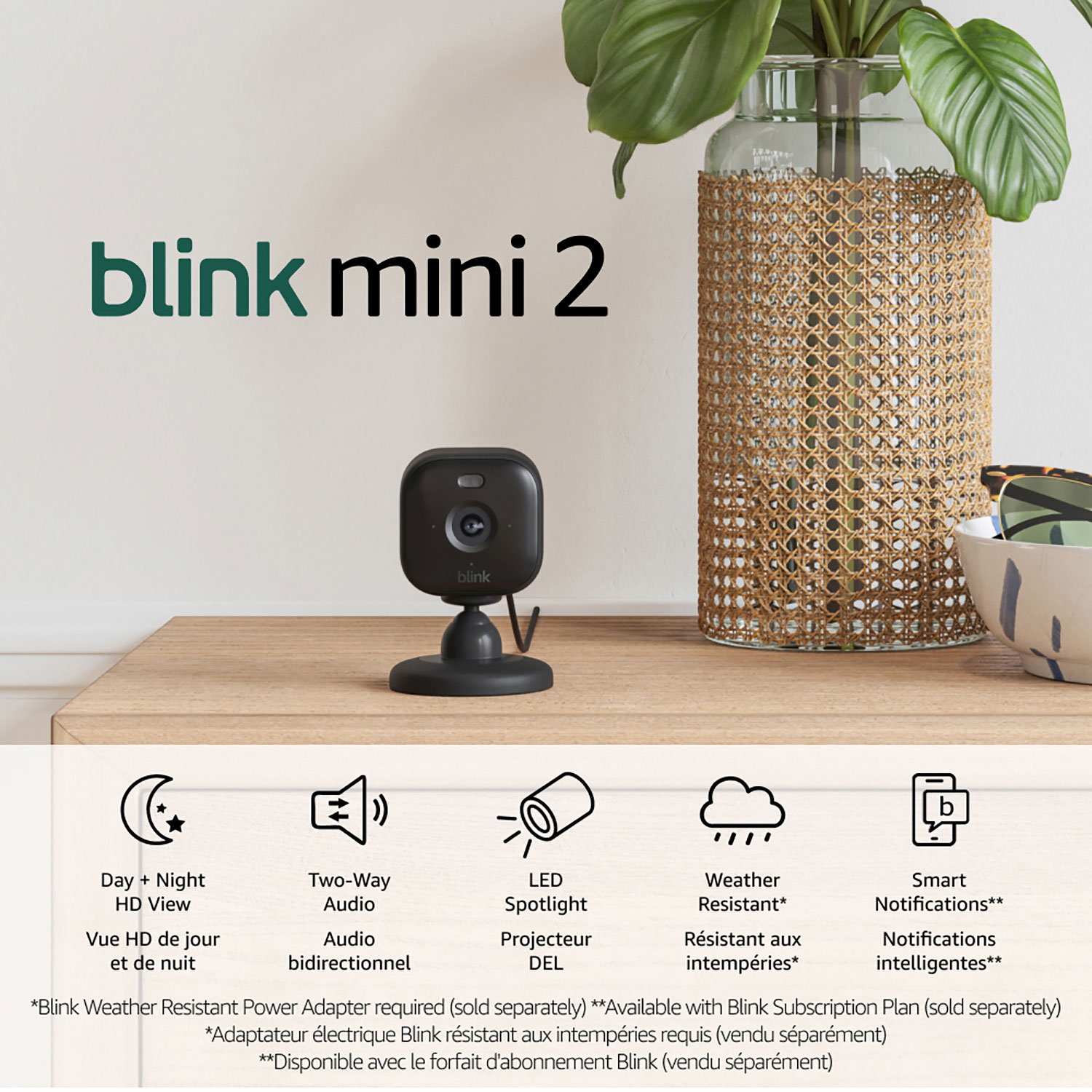 Blink Mini 2 Wi-Fi Indoor/Outdoor 1080p HD IP Camera - Black