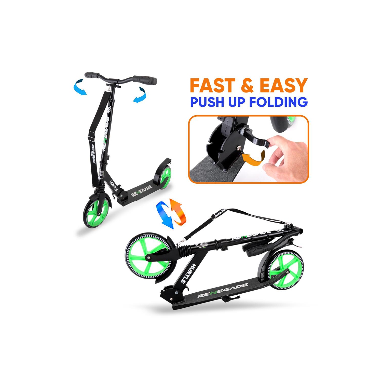 Trottinette légère et pliable - trottinette réglable pour adolescents et adultes, plateforme en alliage avec roues à impact élevé