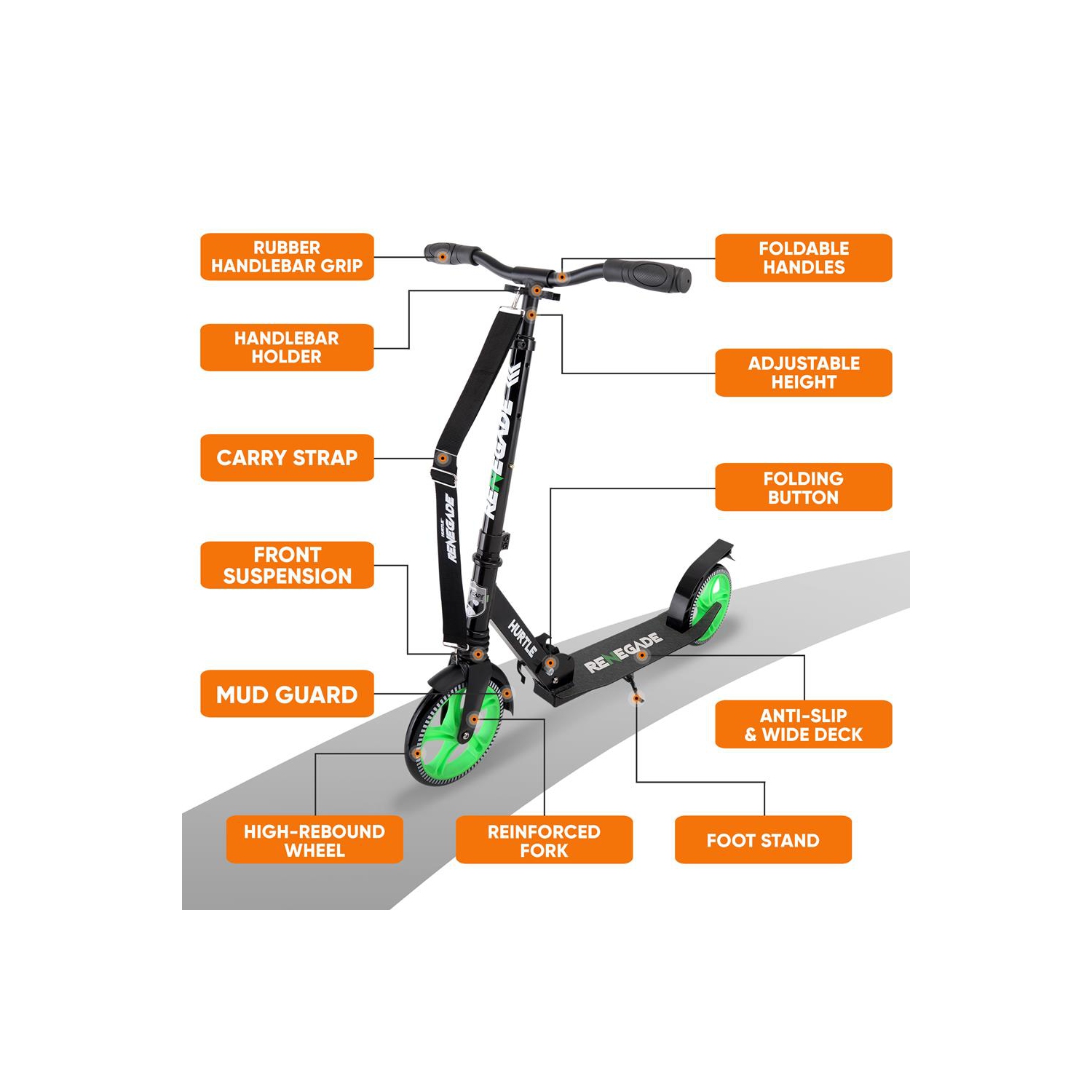 Trottinette légère et pliable - trottinette réglable pour adolescents et adultes, plateforme en alliage avec roues à impact élevé