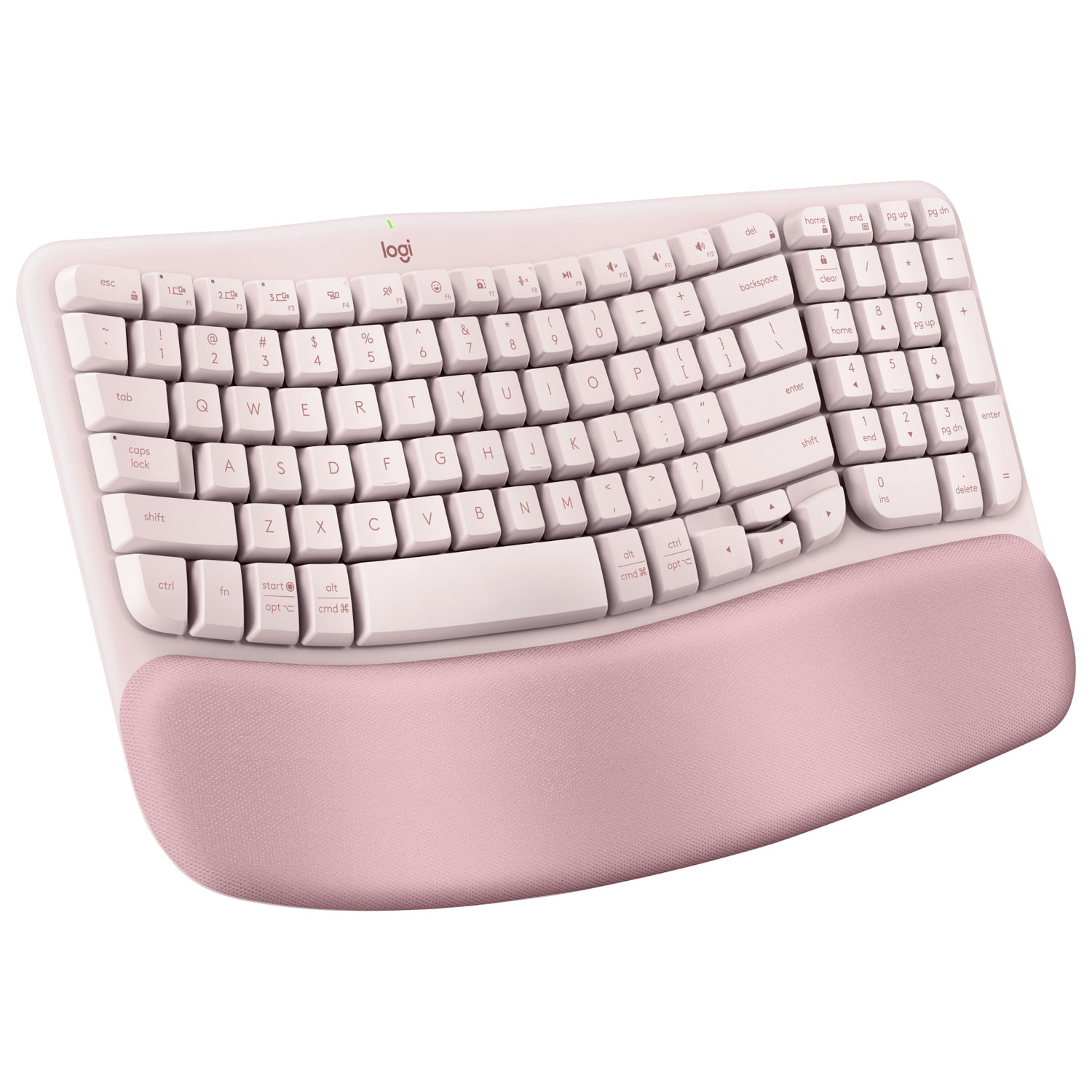Logitech Wave Keys Wireless Ergonomic Keyboard - Rose