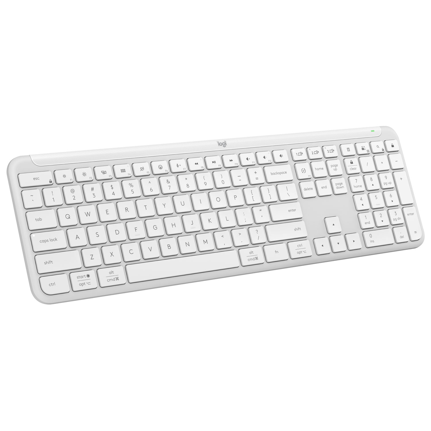Logitech K950 Signature Slim Wireless Keyboard - Off-White - English - Only at Best Buy