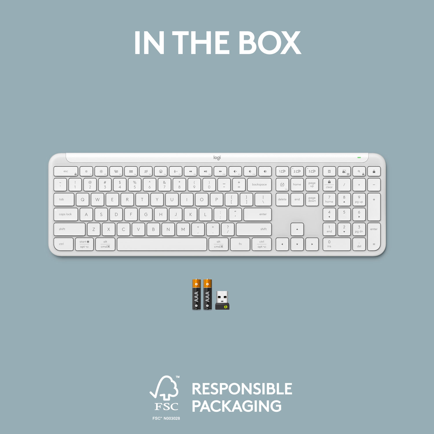 Logitech K950 Signature Slim Wireless Keyboard - Off-White - English - Only at Best Buy