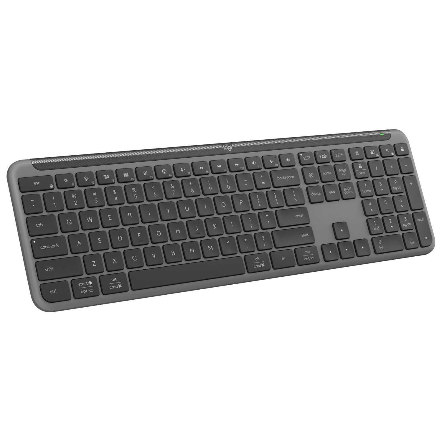 Logitech K950 Signature Slim Wireless Full-Size Keyboard - Graphite - English