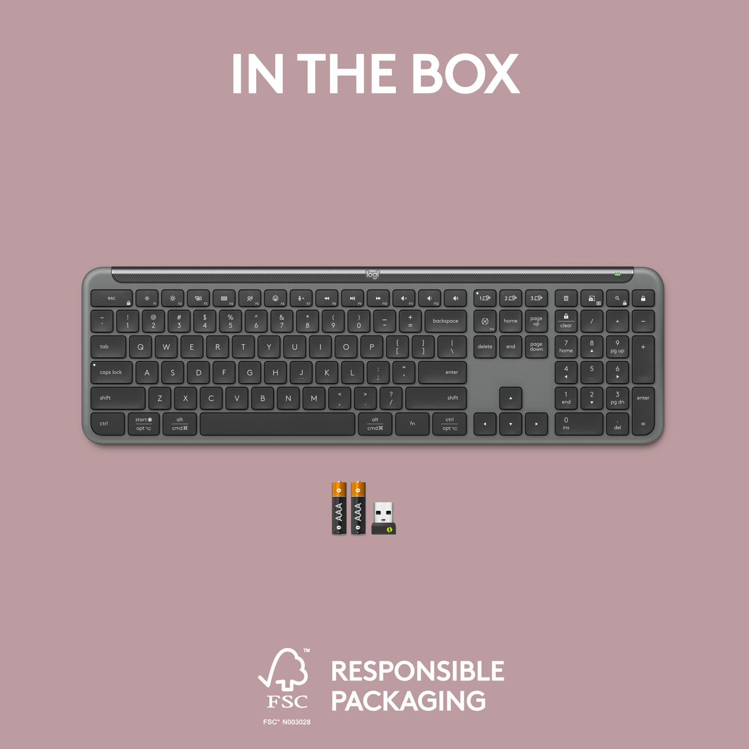 Clavier sans fil pleine grandeur K950 Signature Slim de Logitech - Graphite - Anglais