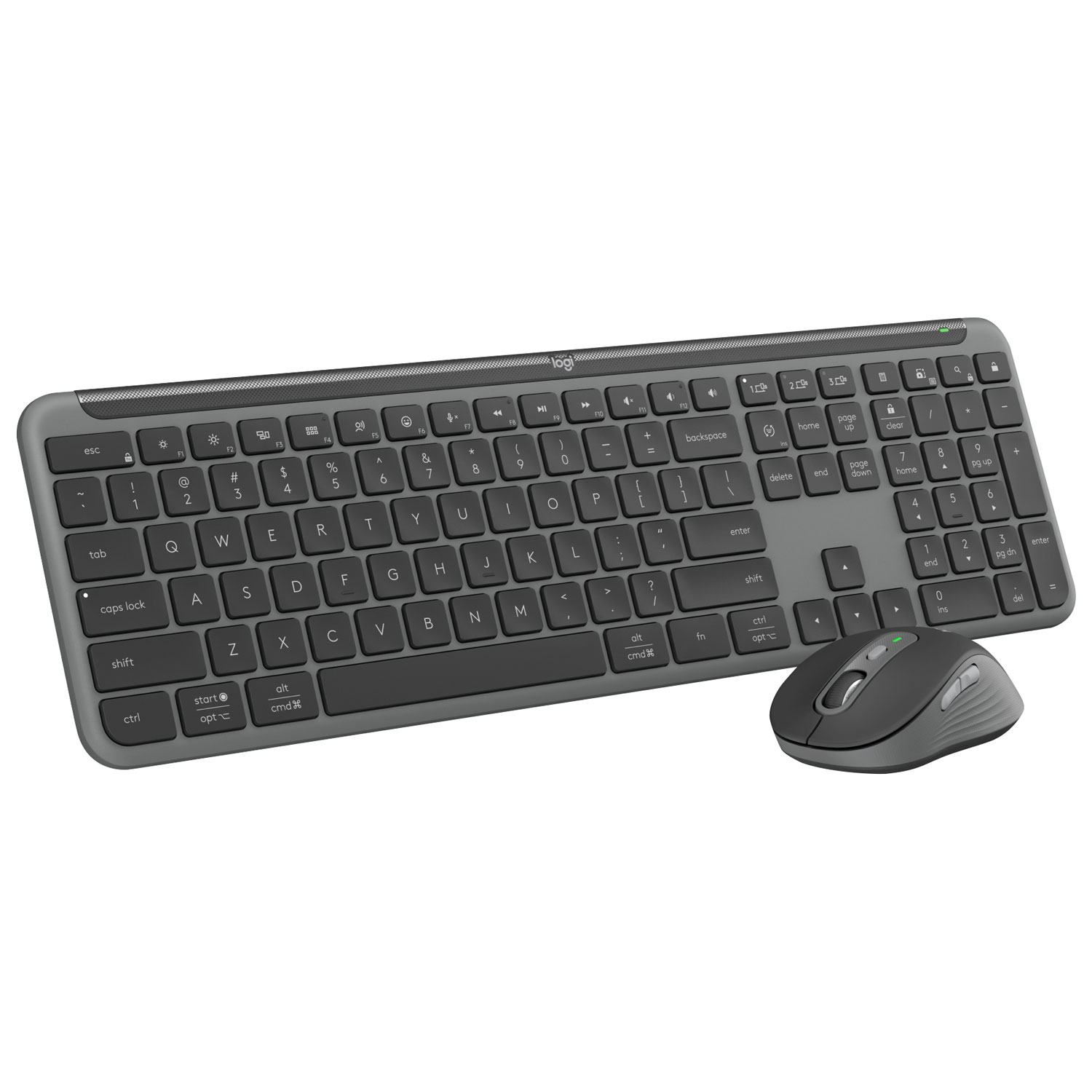 Logitech MK955 Signature Slim Wireless Optical Full-Size Keyboard & Mouse Combo - English