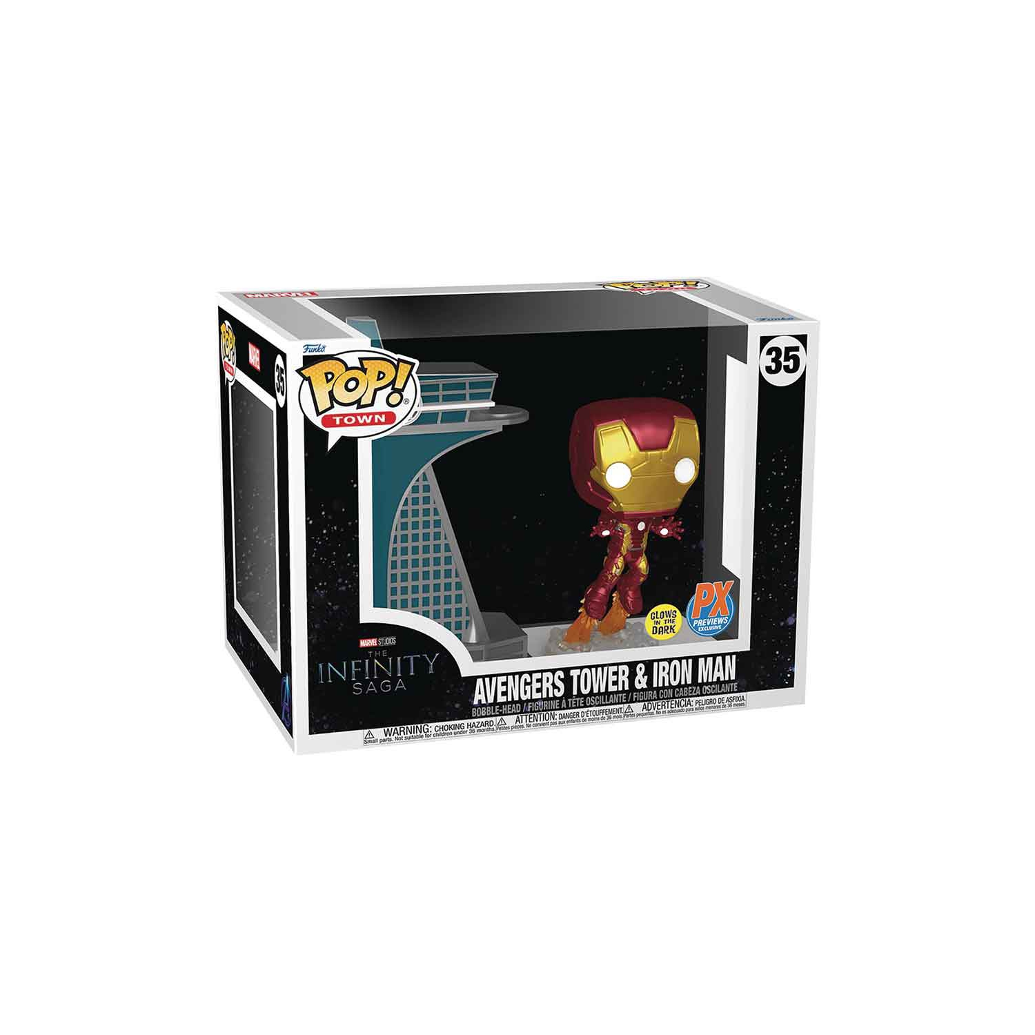 Figurine Pop Marvel Avengers de 3,75 po exclusive - Tour des Avengers et Iron Man n° 35