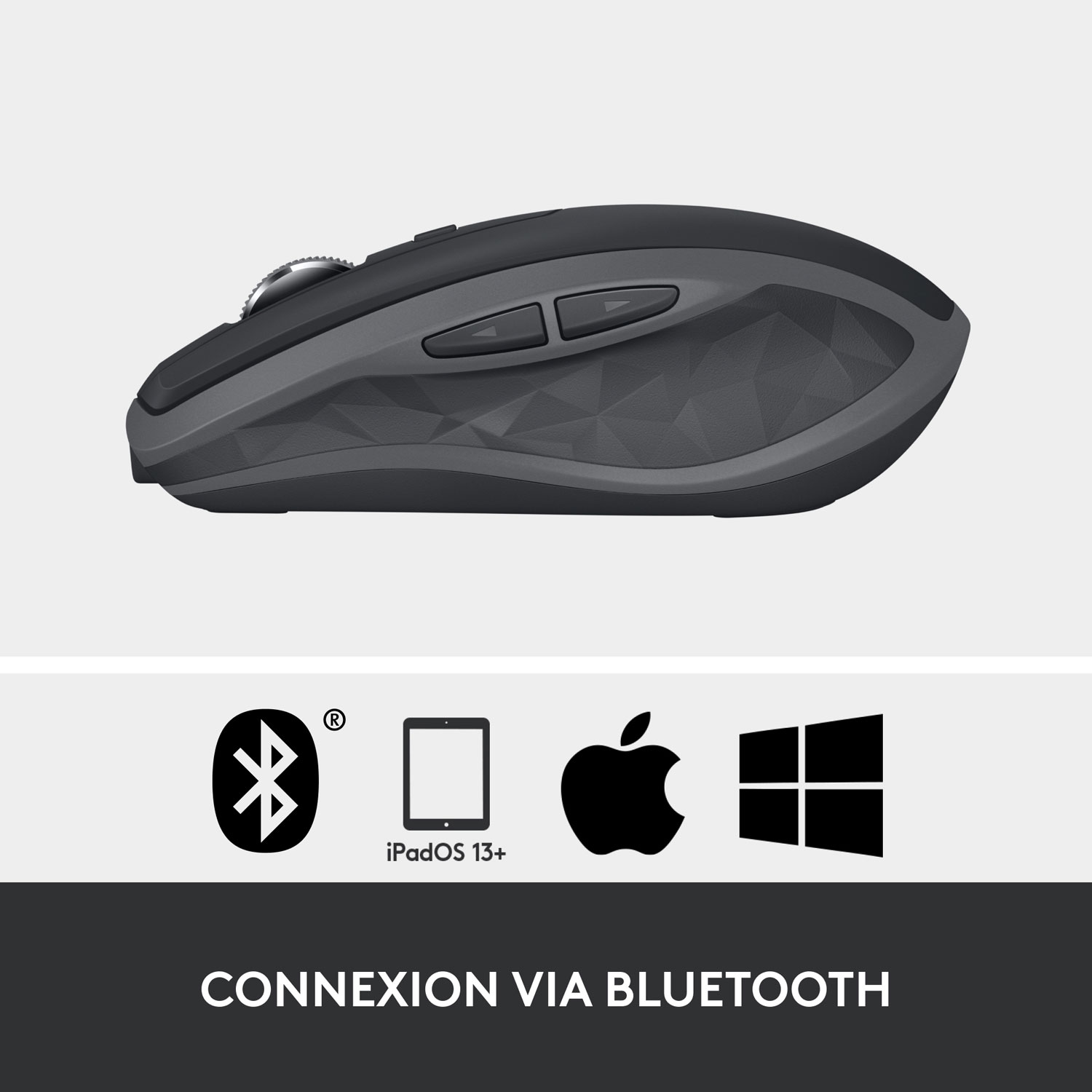 Souris Darkfield Bluetooth MX Anywhere 2S de Logitech - Graphite