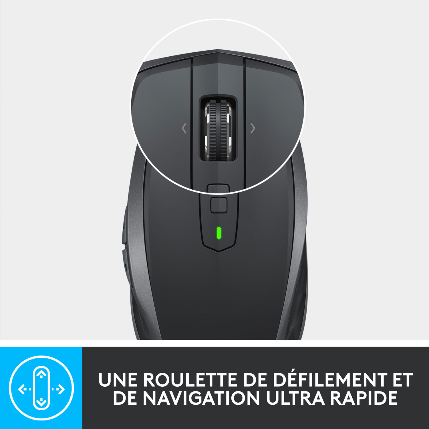 Souris Darkfield Bluetooth MX Anywhere 2S de Logitech - Graphite