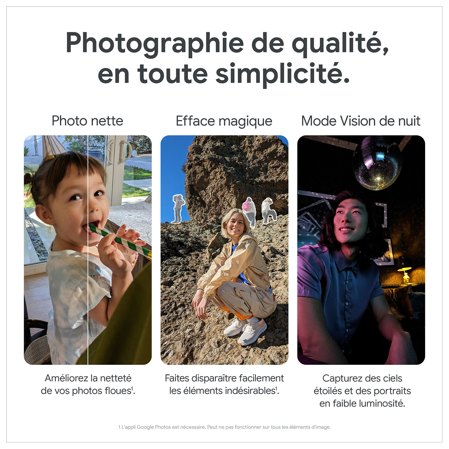 Pixel 7a de 128 Go de Google avec Fido - Anthracite - Financement mensuel