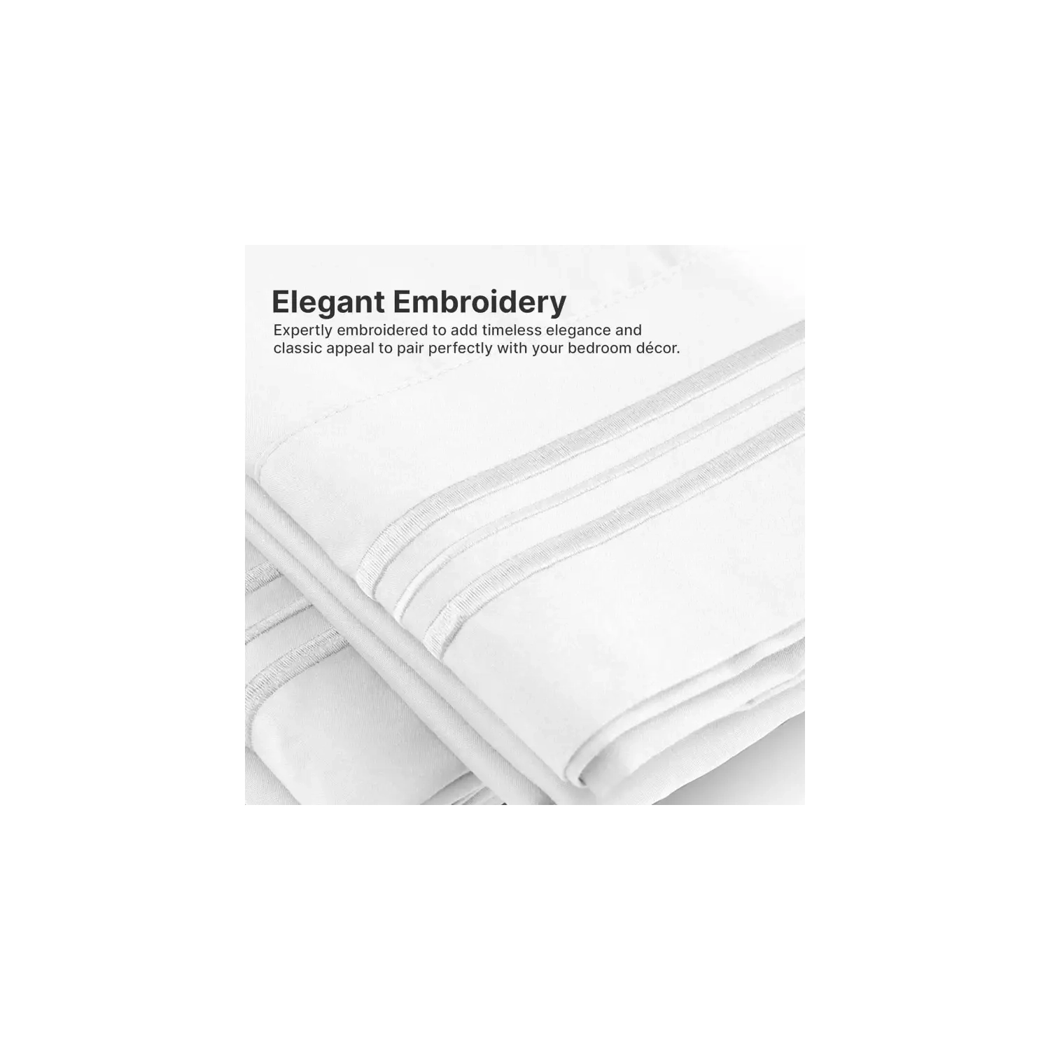 Hotel Luxury Queen Size 4 Piece Sheet Set | Comfy, Breathable & Cooling | Deep Pockets, Extra Soft & Wrinkle-Free | Oeko-Tex Certified | White