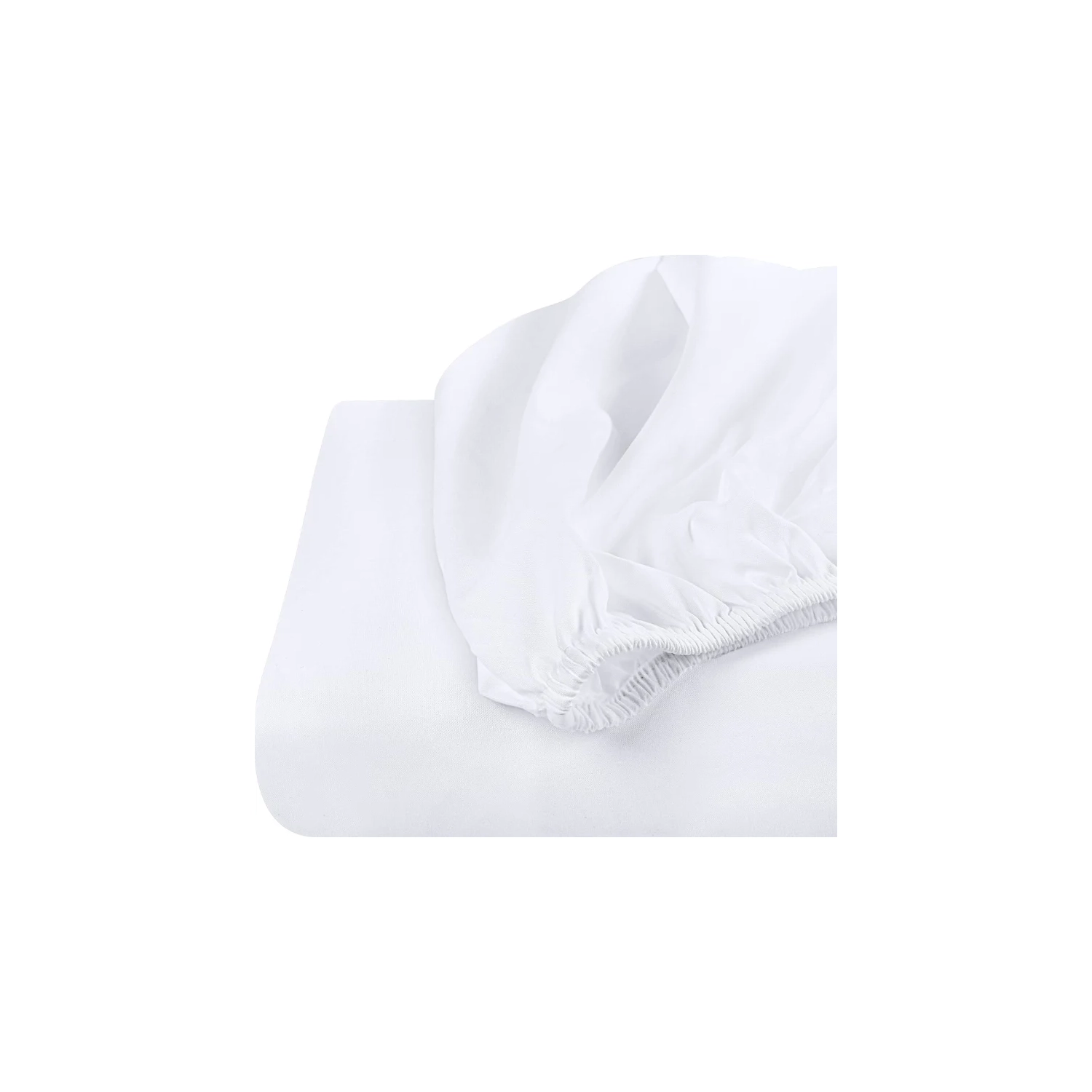 Drap-housse en microfibre brossée douce | poches profondes | Shrinkage et résistant à la décoloration | entretien facile | Grand lit, blanc | 1 drap