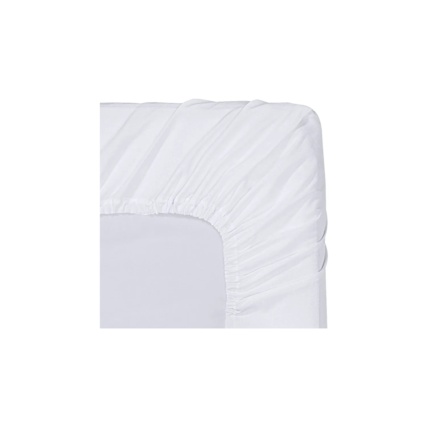 Drap-housse en microfibre brossée douce | poches profondes | Shrinkage et résistant à la décoloration | entretien facile | Grand lit, blanc | 1 drap