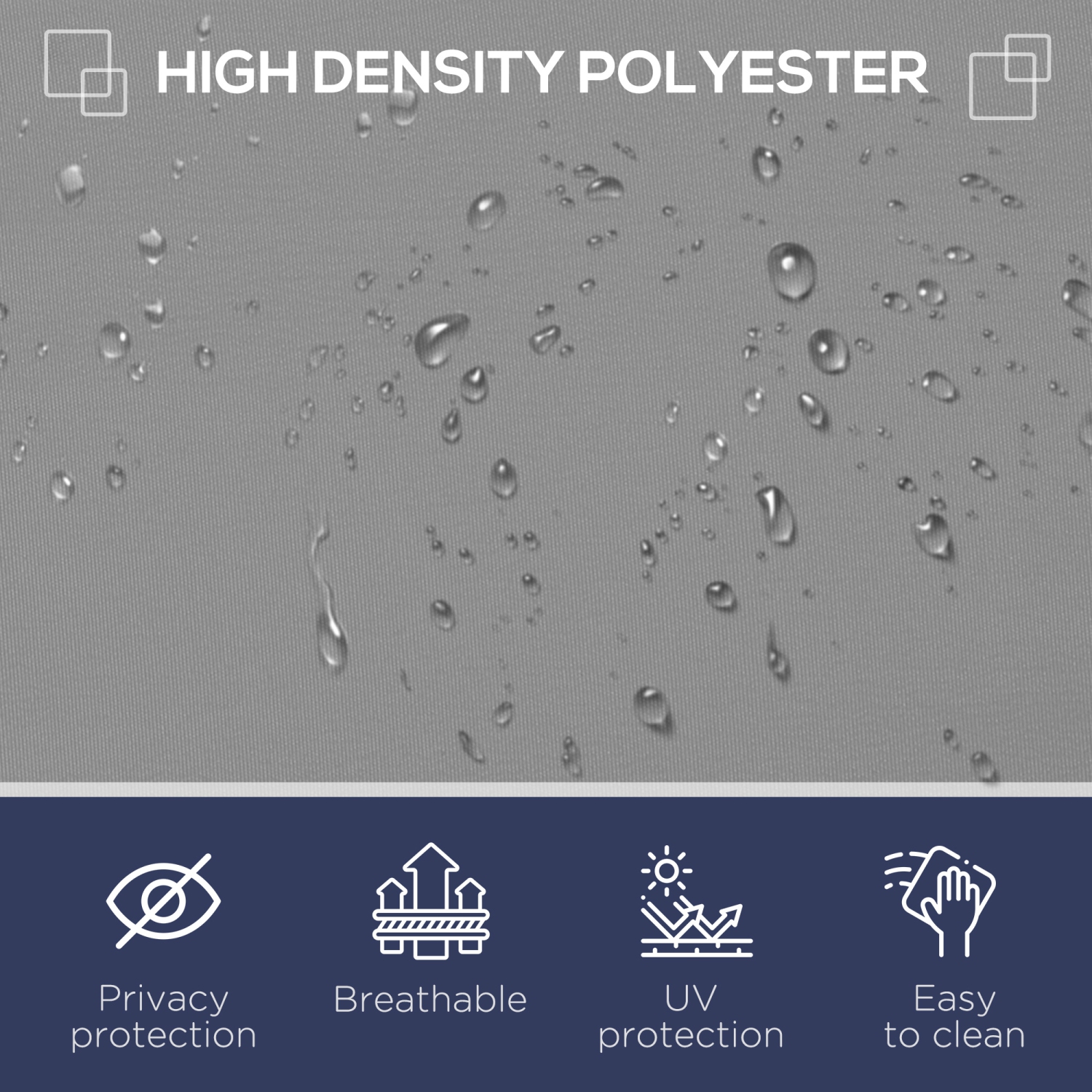 Outsunny 118" x 79" Retractable Side Awning Patio Outdoor Folding Privacy Screen with Resistance to UV Rays & Wind, Light Grey