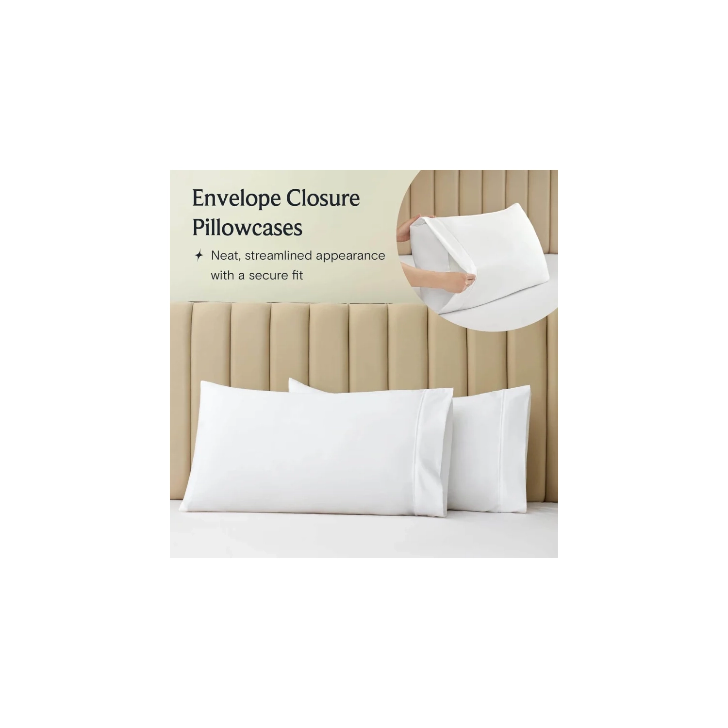 6 PC Queen Sheet Set | Bamboo Bed Sheets | Deep Pockets 18" | Eco Friendly Cooling | Wrinkle Free | Machine Washable | Silky Soft - White Queen