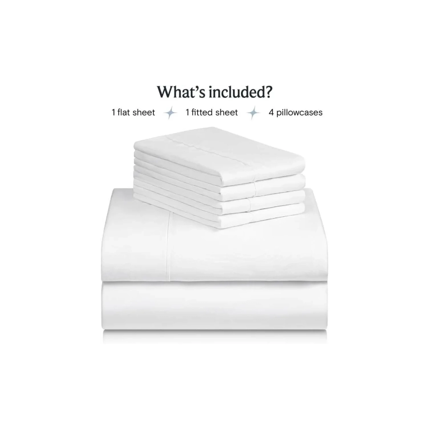 6 PC Queen Sheet Set | Bamboo Bed Sheets | Deep Pockets 18" | Eco Friendly Cooling | Wrinkle Free | Machine Washable | Silky Soft - White Queen