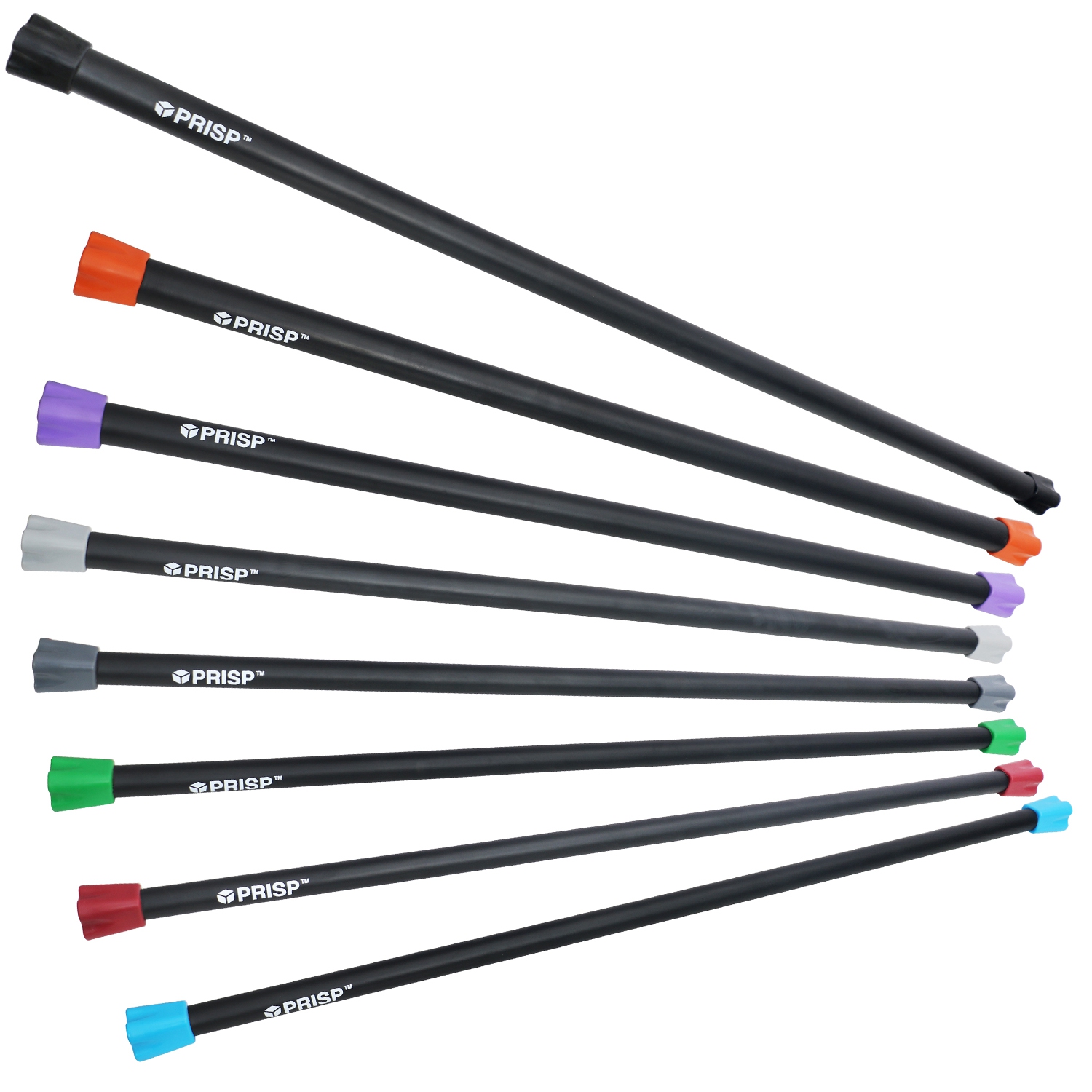 PRISP Weighted Exercise Workout Bar - Total Body Weight Bar for Home Gym, Fitness, Yoga and Strength Training