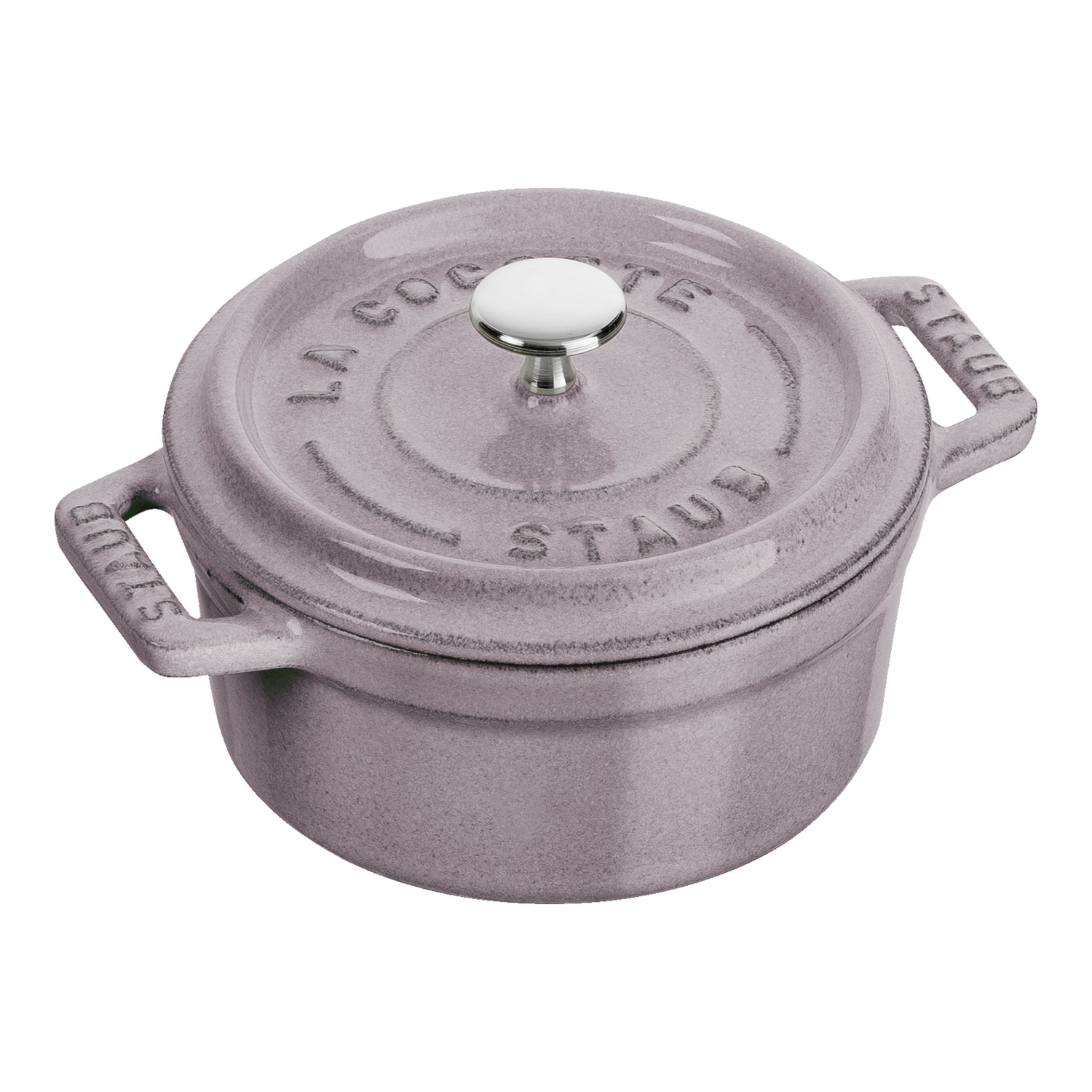 STAUB La Cocotte 250 mL Cast Iron Round Mini Cocotte, Cherry Blossom