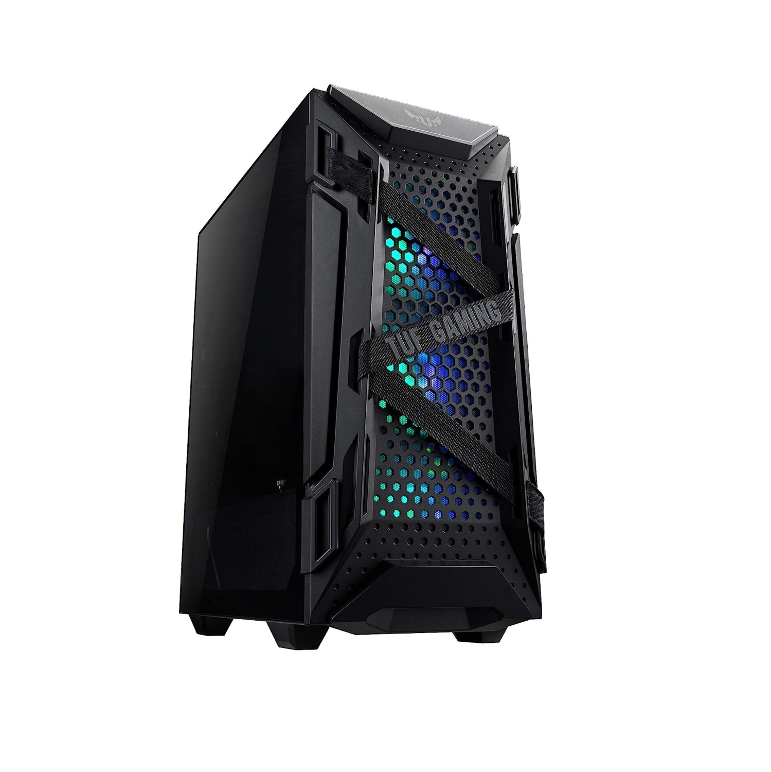 Refurbished (Good) ASUS TUF Gaming GT301 Mid-Tower Compact Case for ATX Motherboards with Honeycomb Front Panel