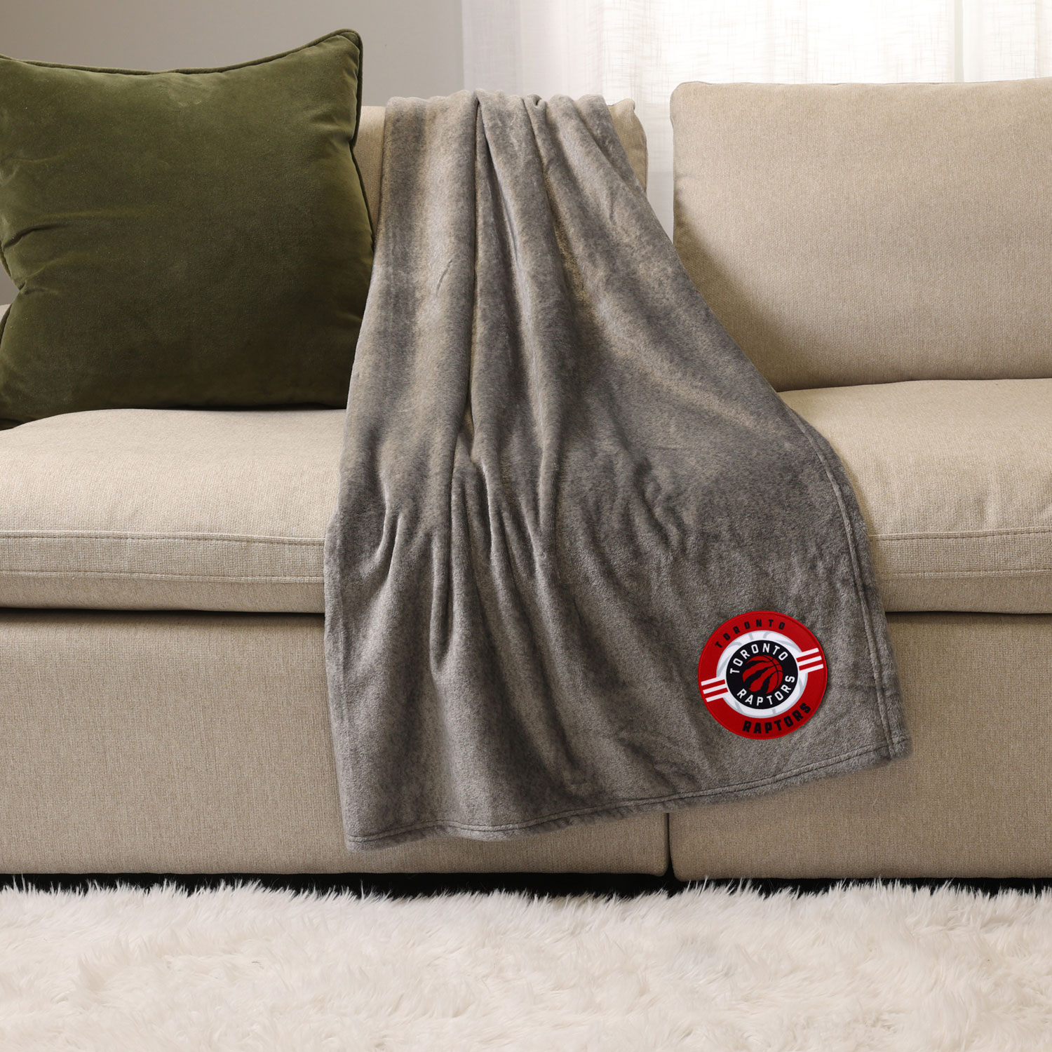 NBA Throw Blanket - Grey - Toronto Raptors