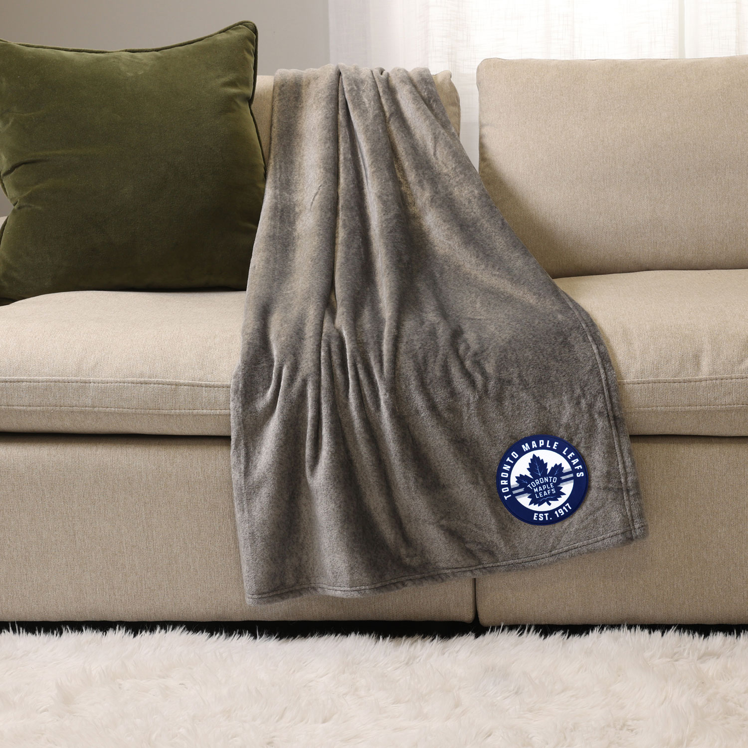 NHL Throw Blanket - Grey - Toronto Maple Leafs