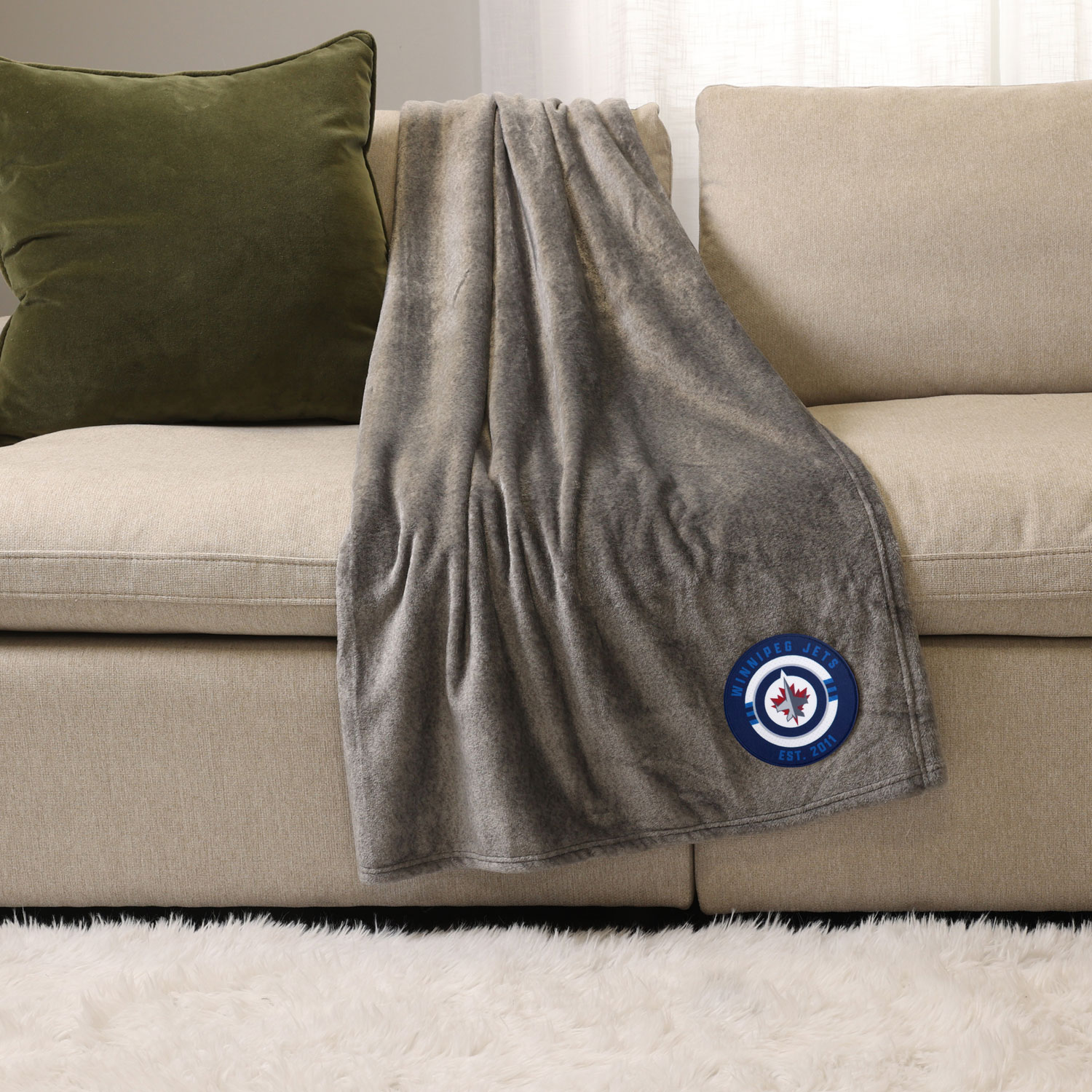 NHL Throw Blanket - Grey - Winnipeg Jets