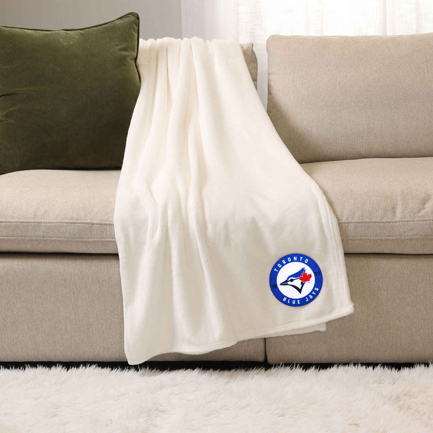 MLB Throw Blanket - White - Toronto Blue Jays