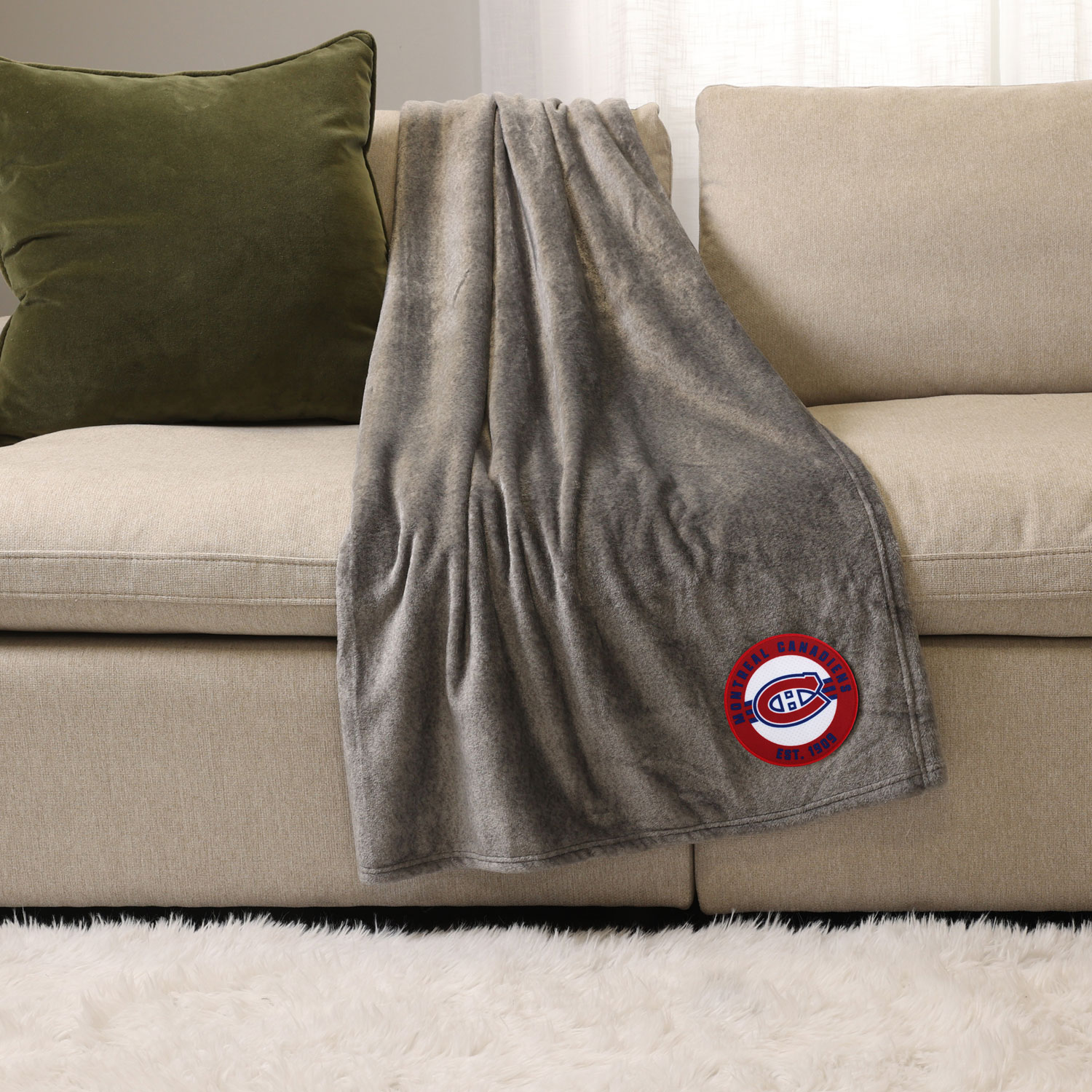 NHL Throw Blanket - Grey - Montreal Canadiens