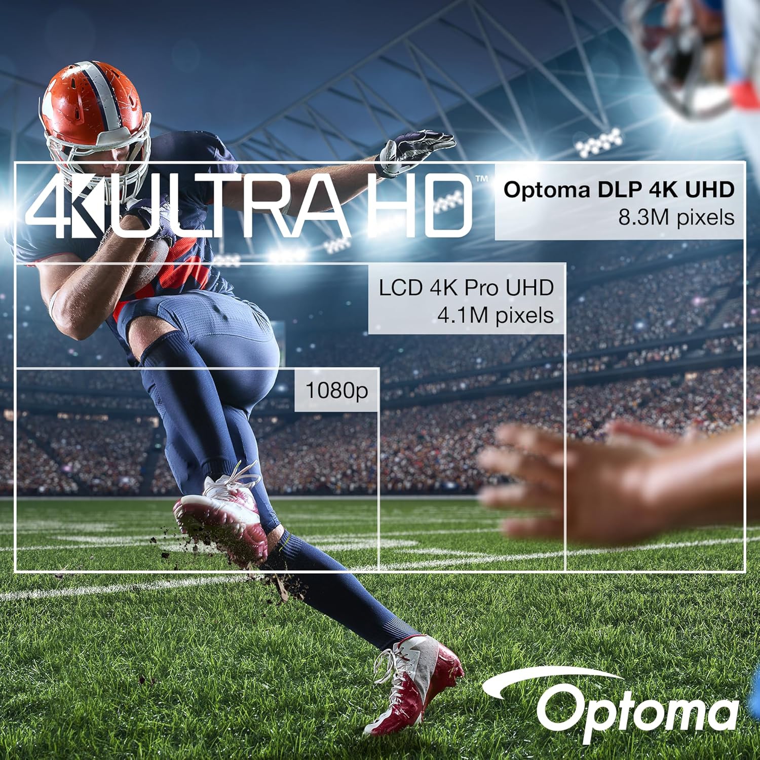 Optoma UHZ66 Technology 4000-Lumen UHD 4K Laser Projector - White