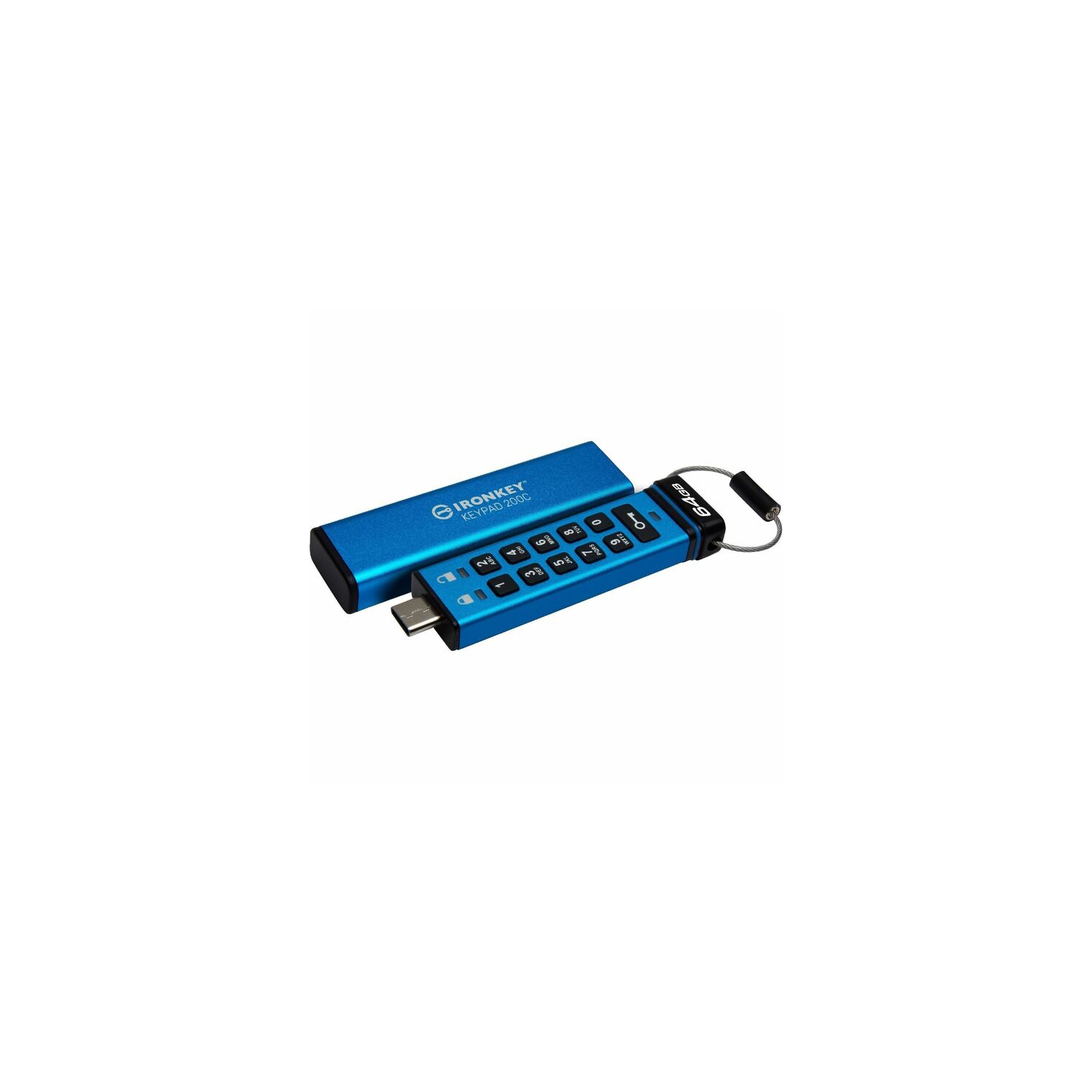 IronKey Keypad 200 64GB USB 3.2 (Gen 1) Type C Flash Drive (IKKP200C64GB)