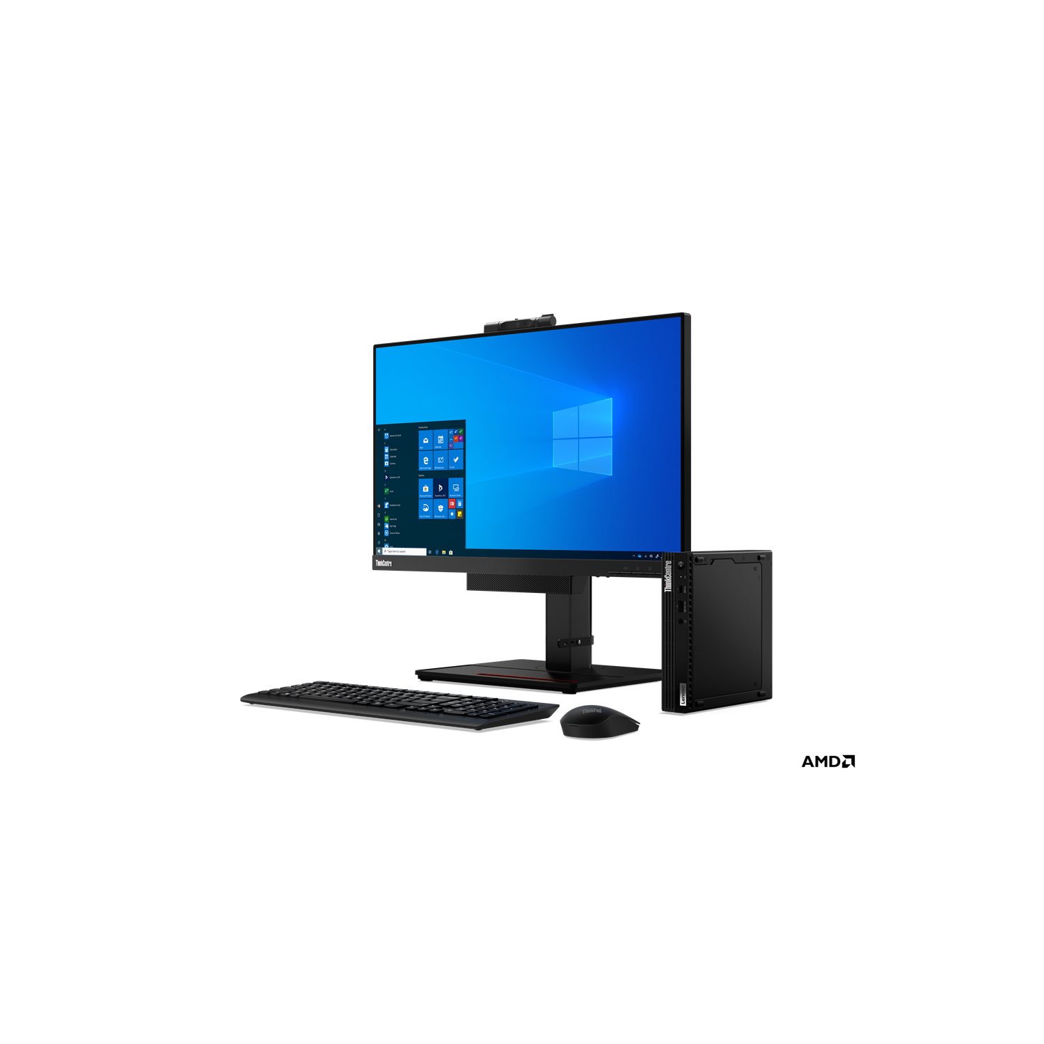 Lenovo ThinkCentre M75q Gen 2 Desktop Computer(AMD Ryzen 5 PRO 5650GE/256GB SSD/16GB RAM/AMD Radeon)-French-(11JN0094CA)