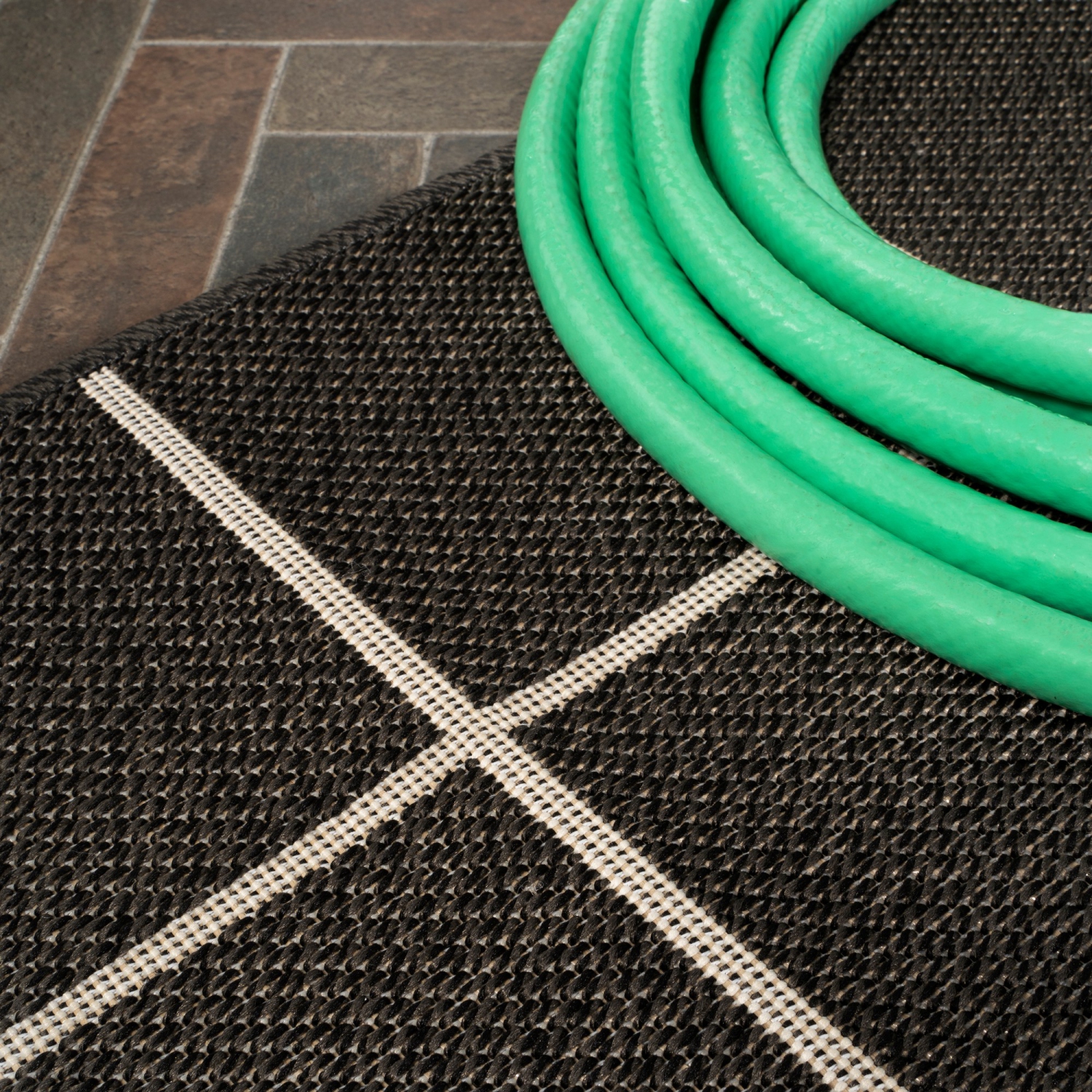 Grid Modern Squares Indoor/Outdoor Area Rug