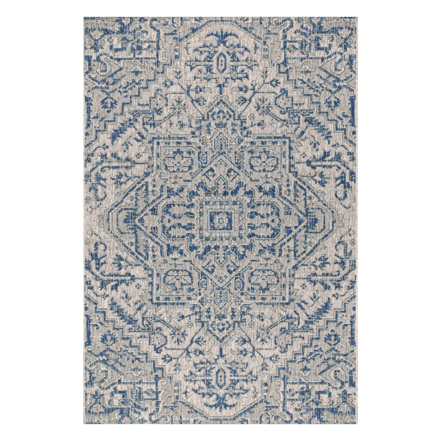 Estrella Bohemian Medallion Textured Weave Indoor/Outdoor Area Rug