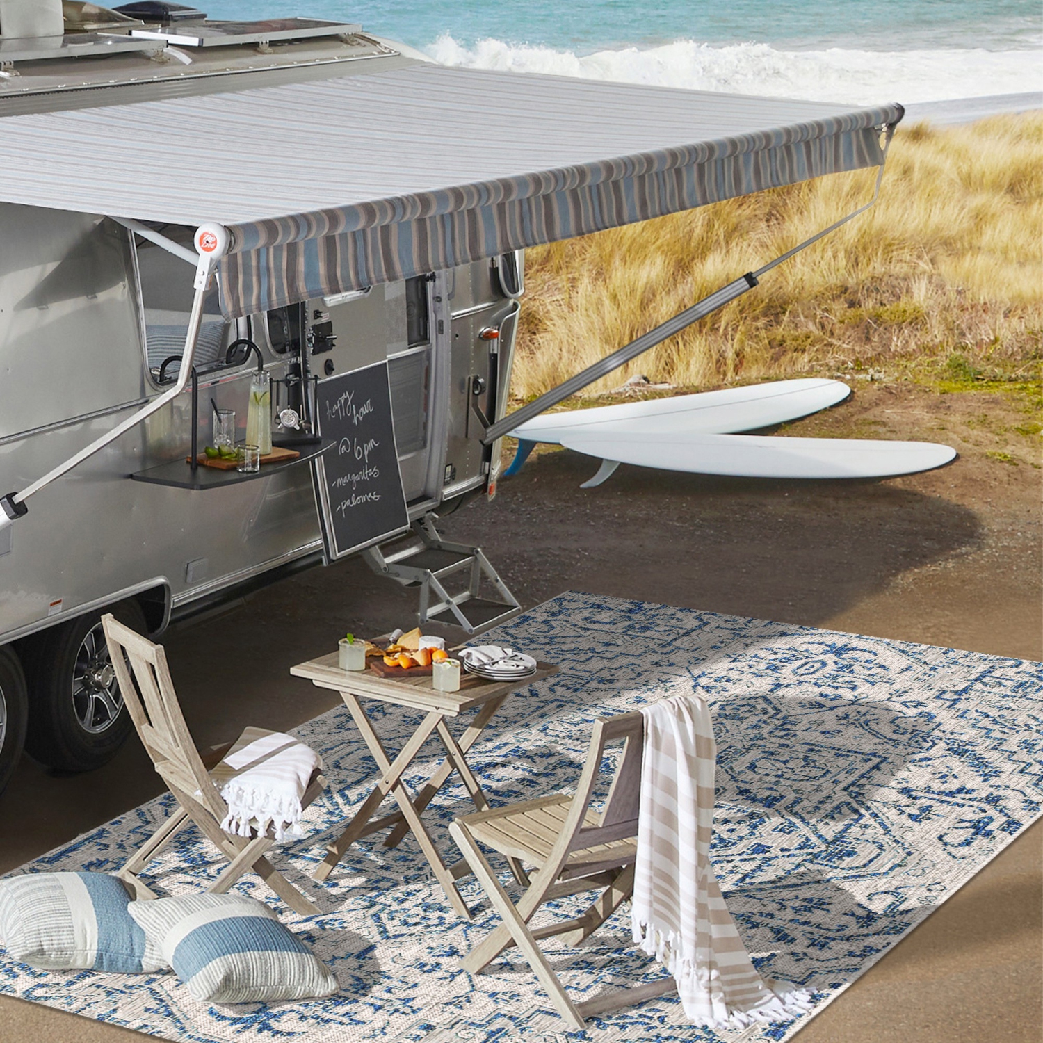 Estrella Bohemian Medallion Textured Weave Indoor/Outdoor Area Rug