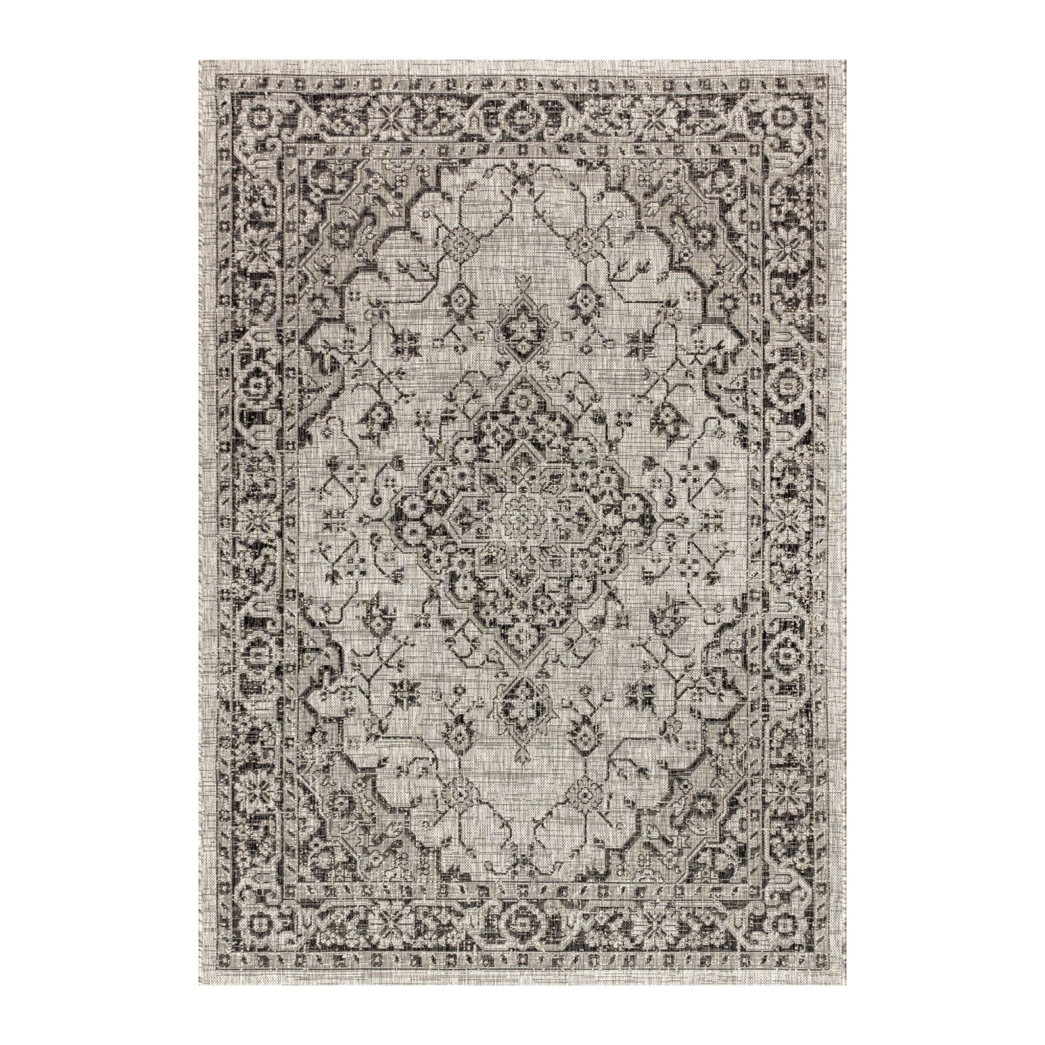 Rozetta Boho Medallion Textured Weave Indoor/Outdoor Area Rug