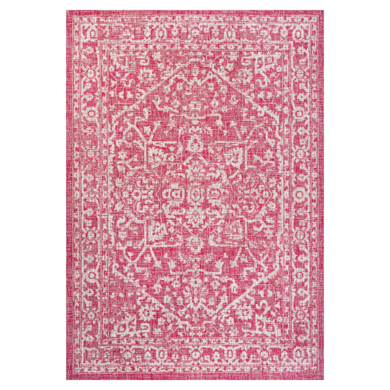 Malta Bohemian Medallion Textured Weave Indoor/Outdoor Area Rug