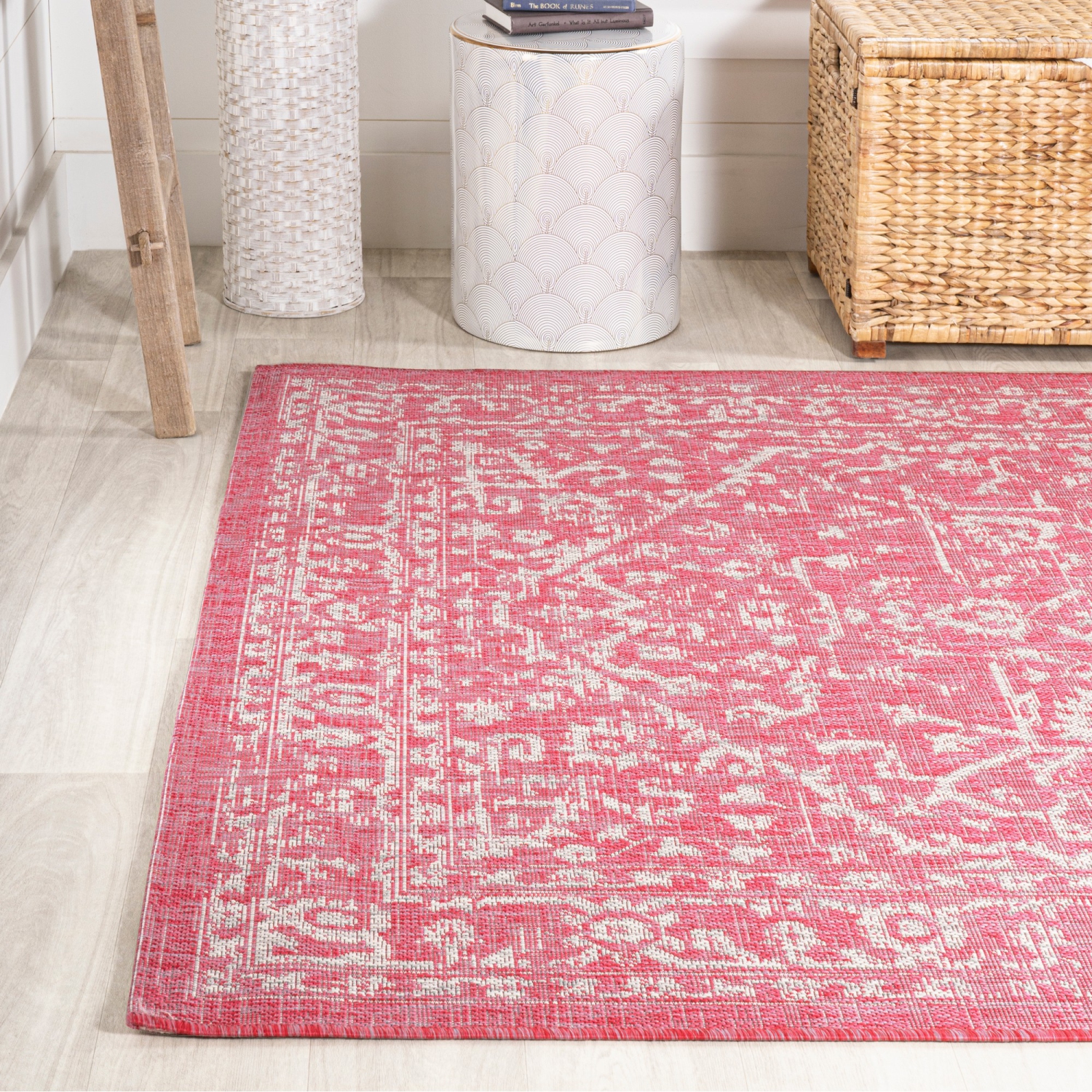 Malta Bohemian Medallion Textured Weave Indoor/Outdoor Area Rug