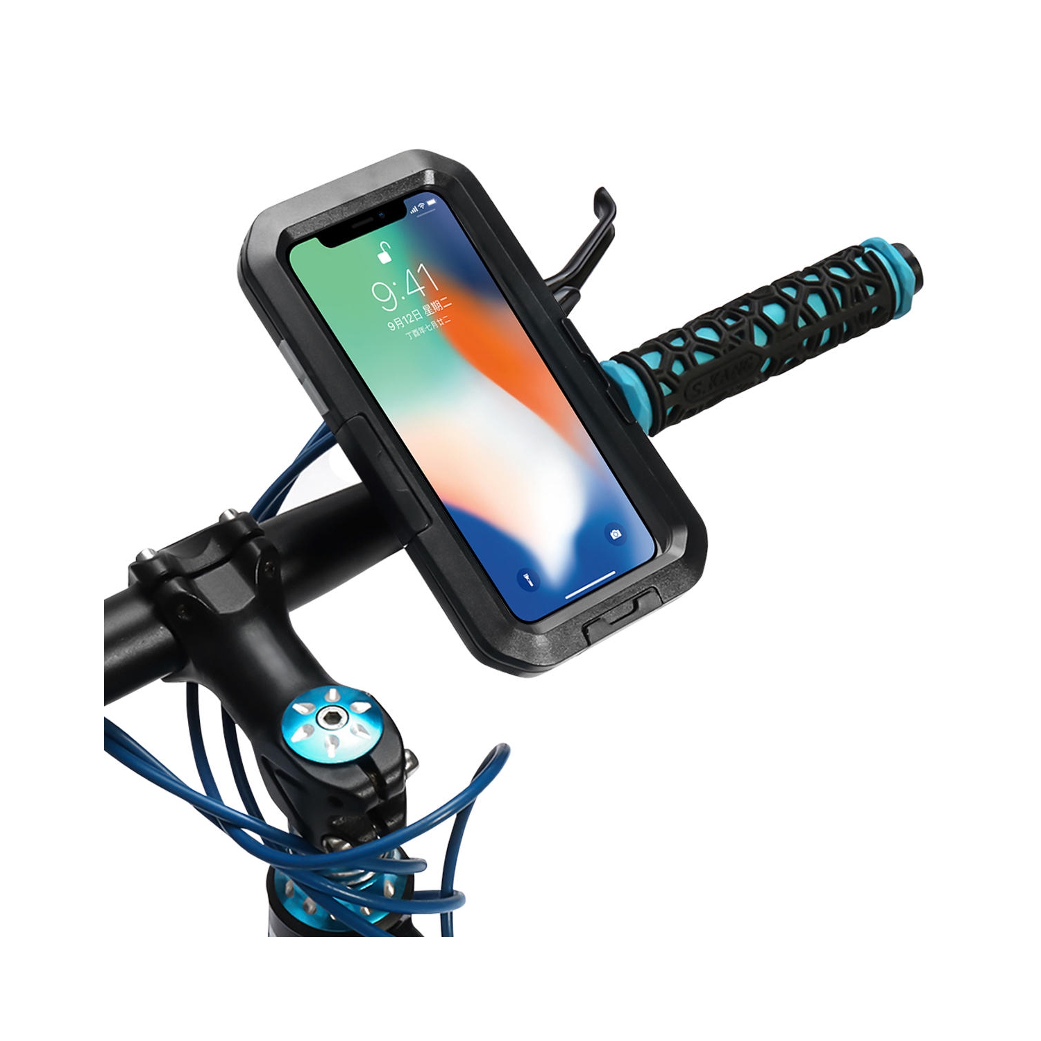 IPX8 Waterproof Bike/Bicycle Handlebar Holder Protective Case For iPhone X