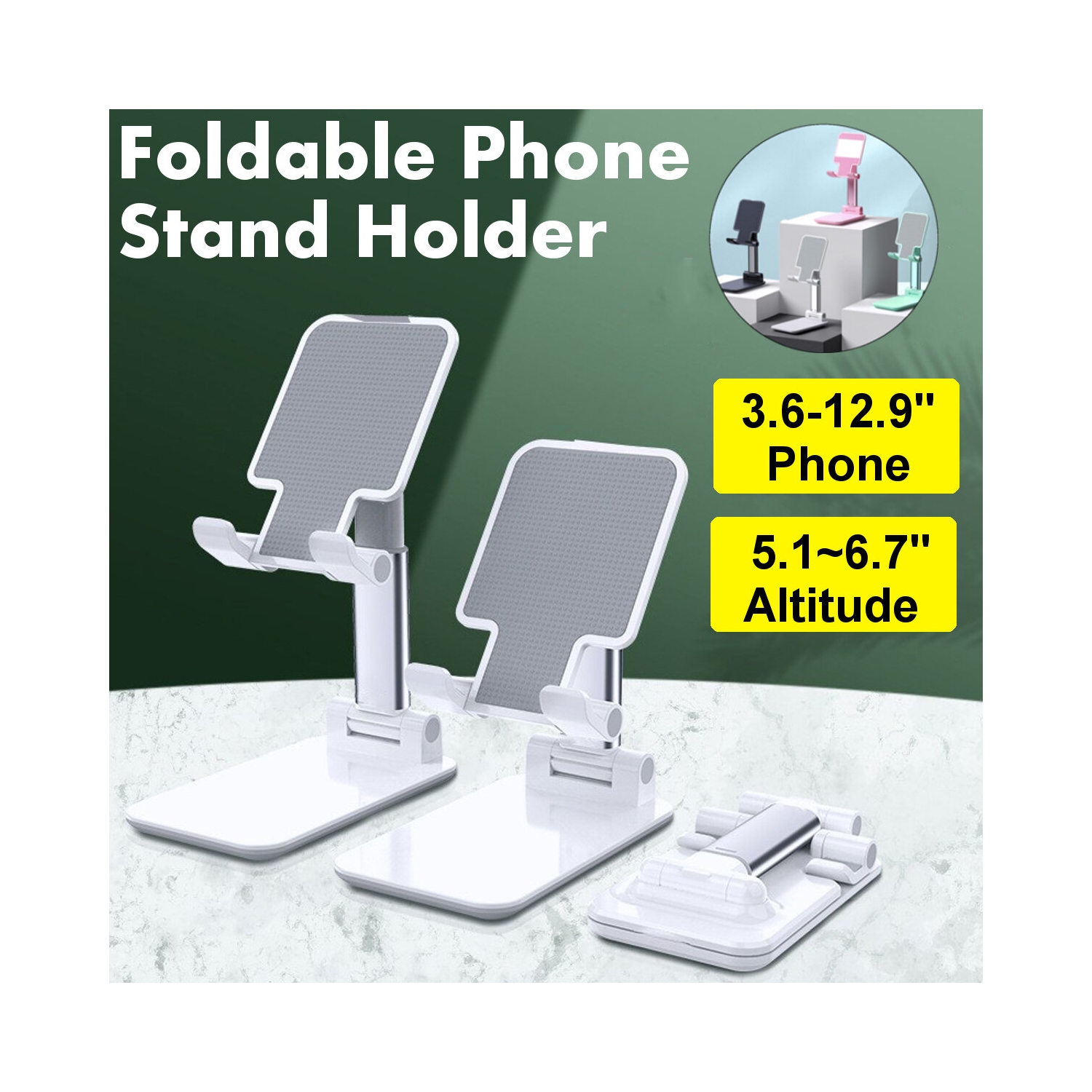 CCT4 Universal Folding Telescopic Desktop Mobile Phone Tablet Holder Stand for iPad Air for iPhone 12 XS 11 Pro POCO X3 NFC