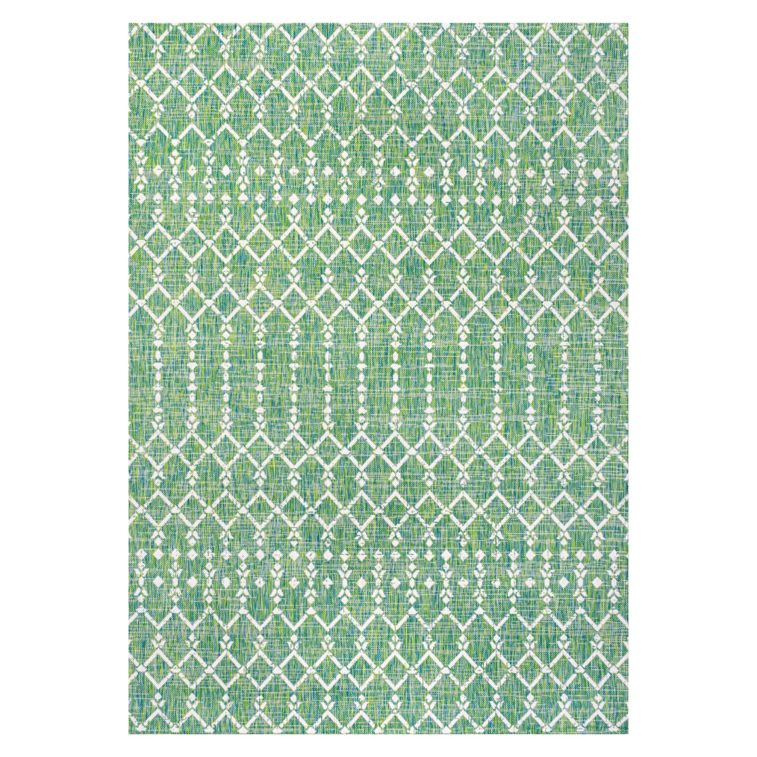 Tapis d'intérieur/d'extérieur à tissage géométrique texturé d'Ourika marocain