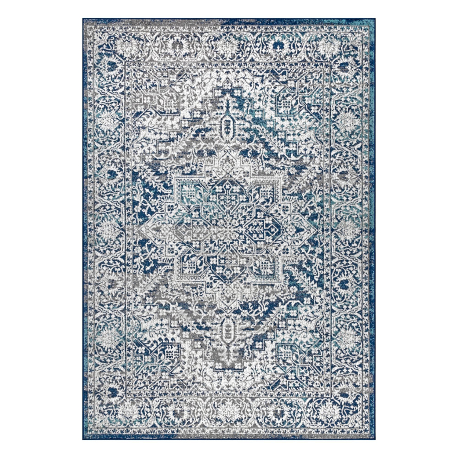 Tapis décoratif perse Vintage Medallion moderne