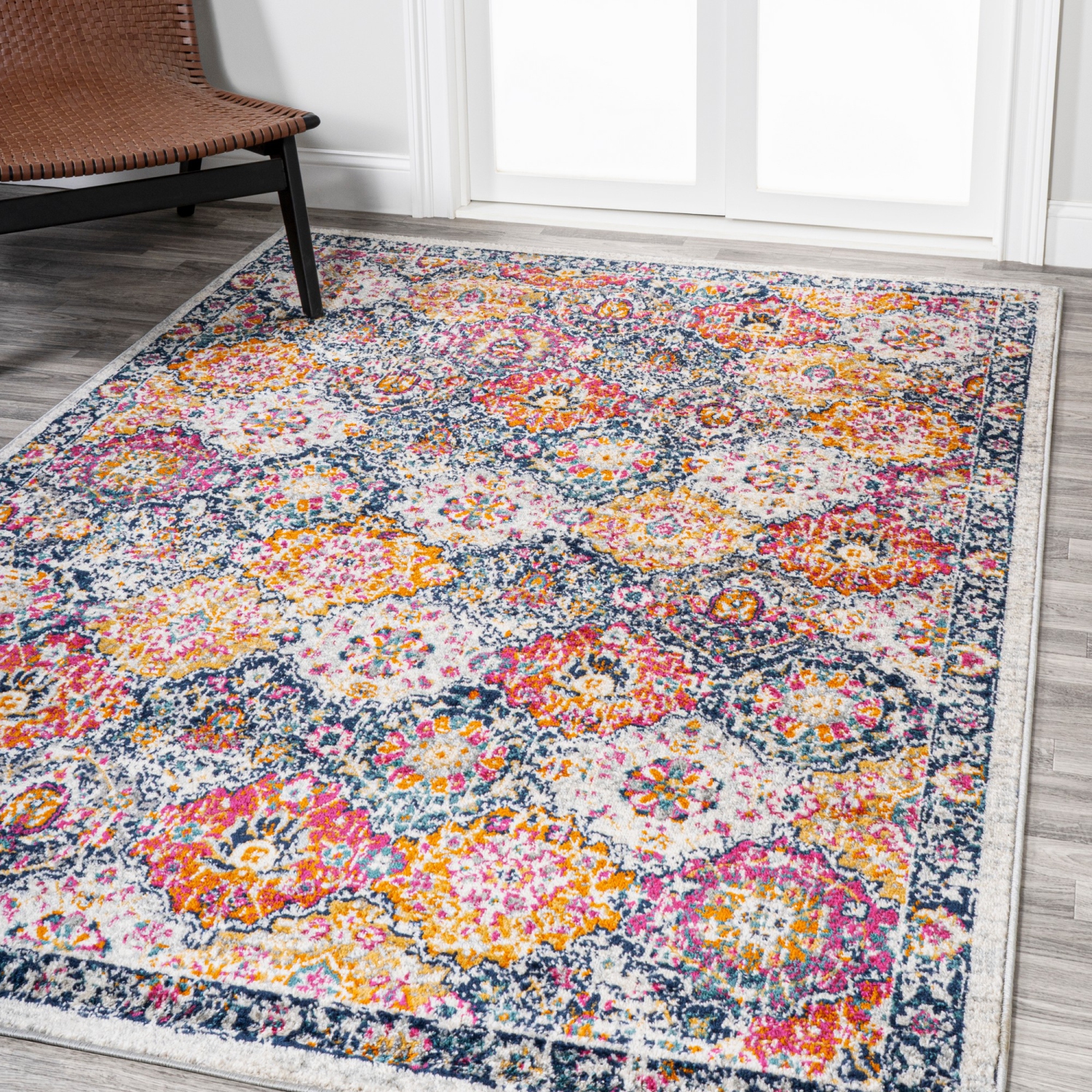 Modern Persian Boho Vintage Trellis Area Rug