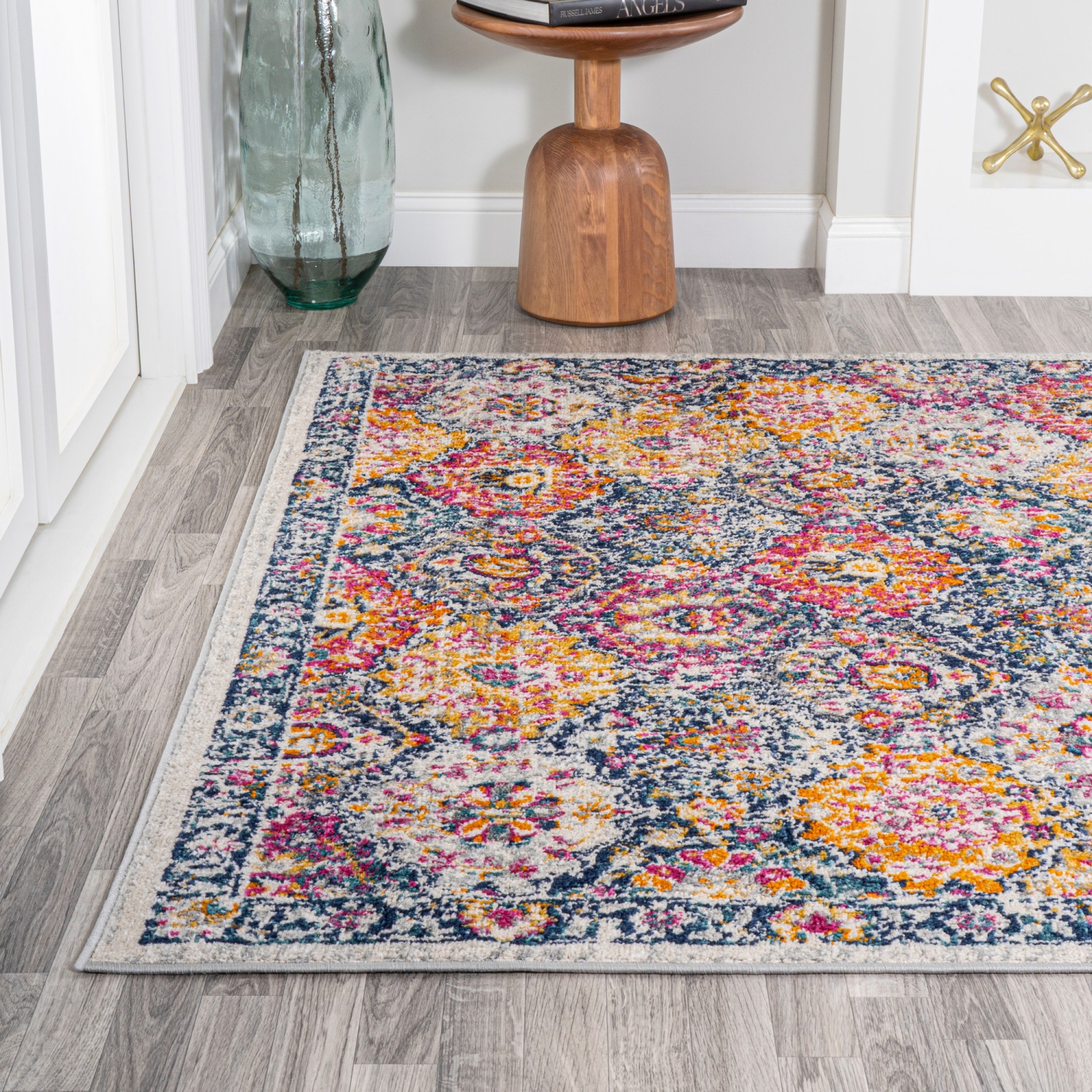 Modern Persian Boho Vintage Trellis Area Rug