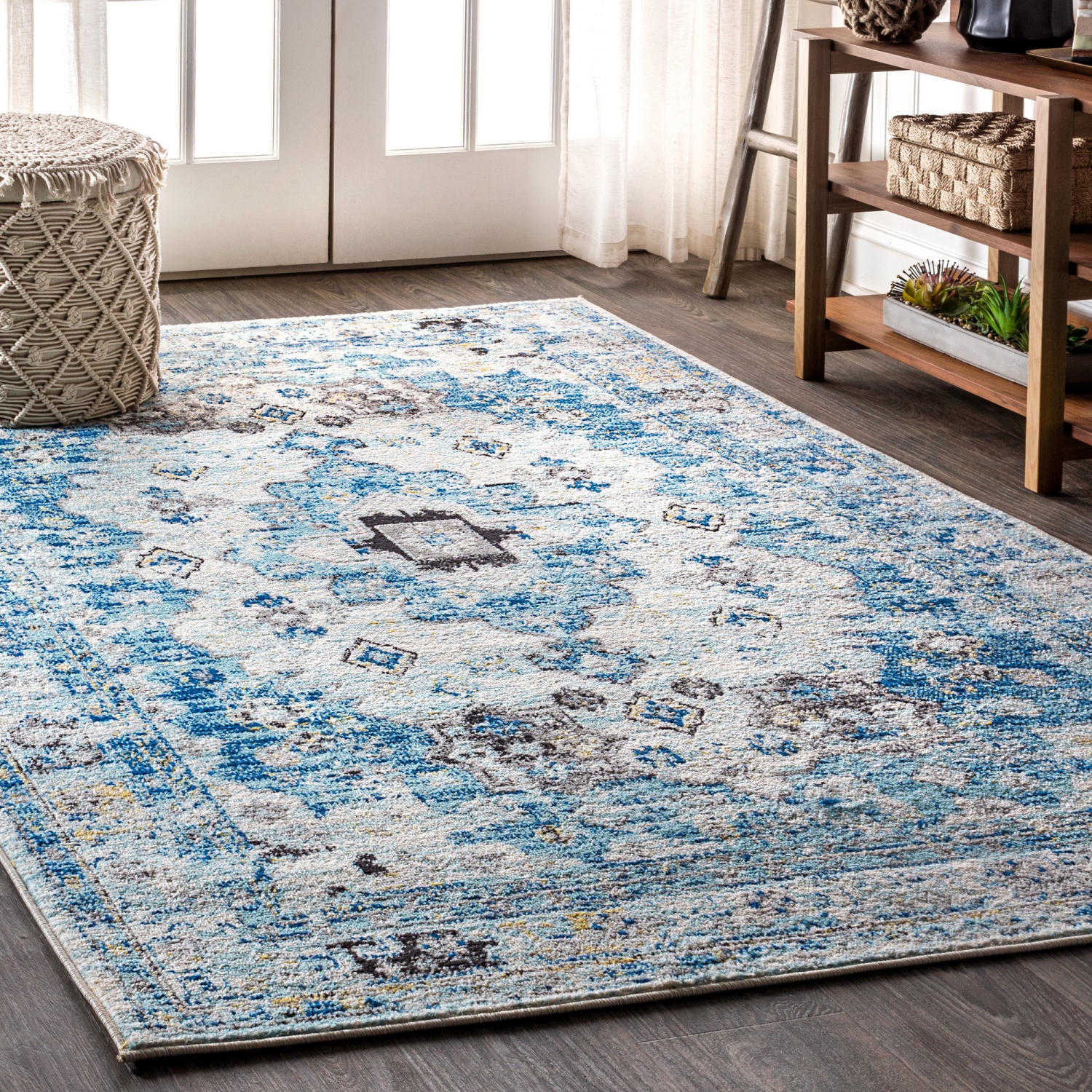 Modern Persian Boho Vintage Medallion Area Rug