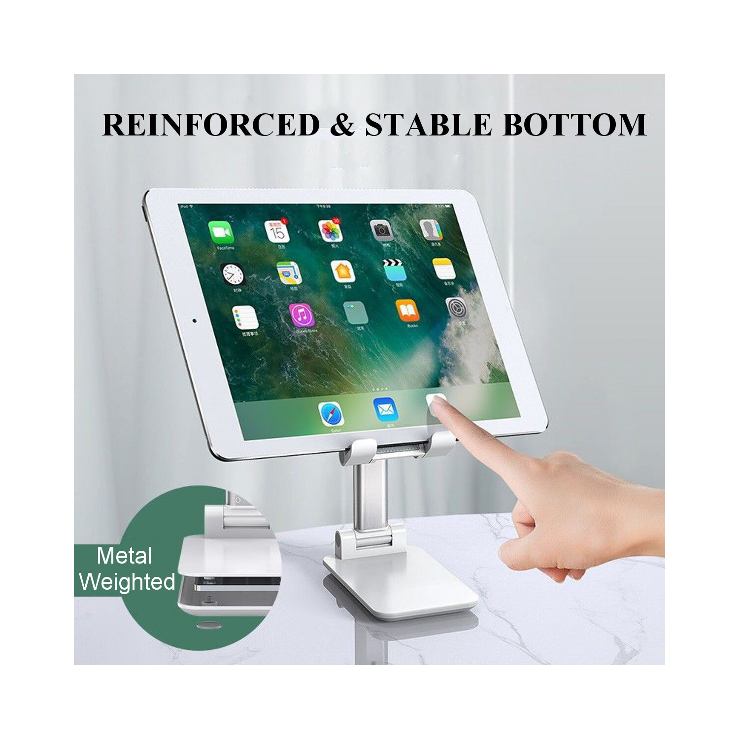 CCT4 Universal Folding Telescopic Desktop Mobile Phone Tablet Holder Stand for iPad Air for iPhone 12 XS 11 Pro POCO X3 NFC